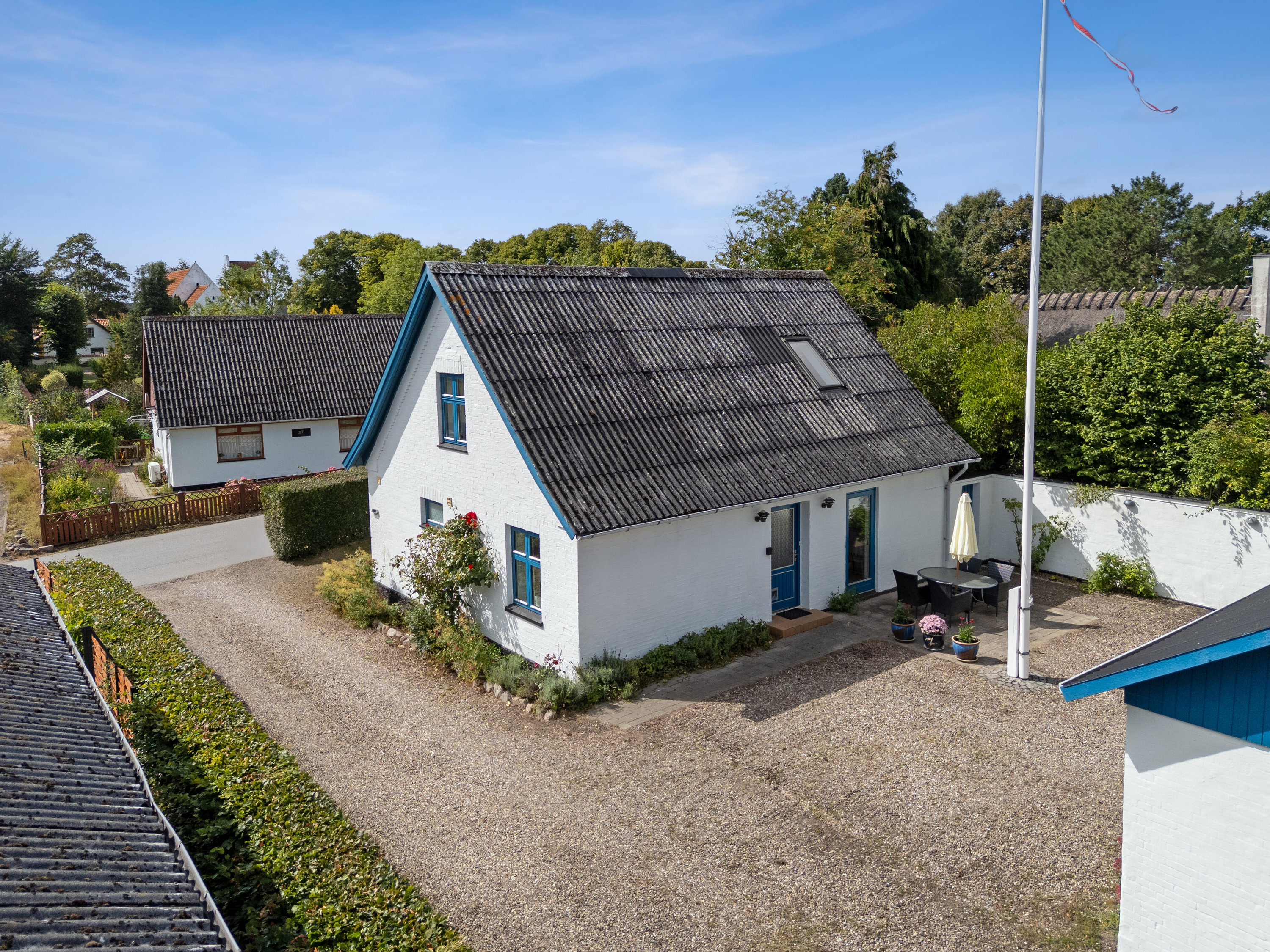 Fremhævet luftfoto billede i fuldskærmstilstand. Billede af Hårslevvej 22, Hårslev, 4262 Sandved
