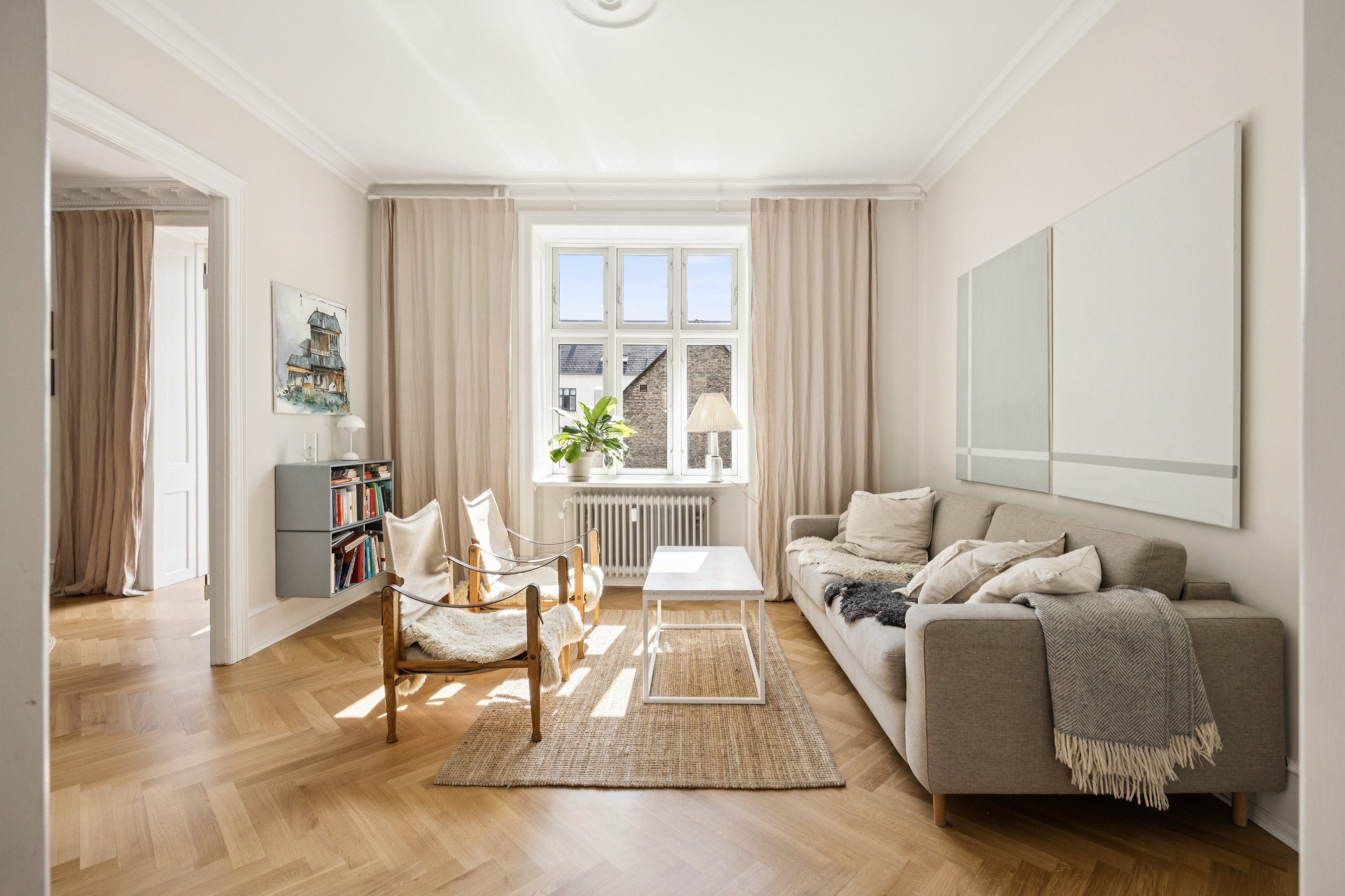 Fremhævet stue billede i fuldskærmstilstand. Billede af Forchhammersvej 25, 1. th., 1920 Frederiksberg C