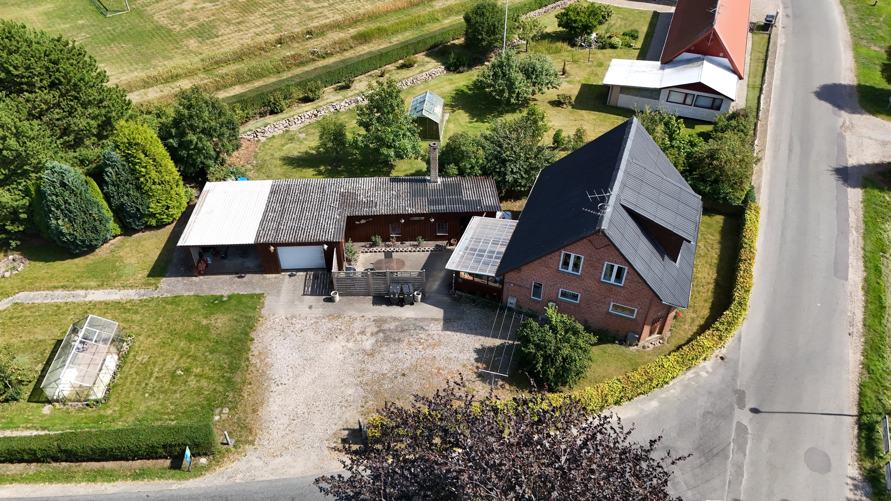 Fremhævet drone billede i fuldskærmstilstand. Billede af Bymosen 15, Nr Onsild, 9500 Hobro