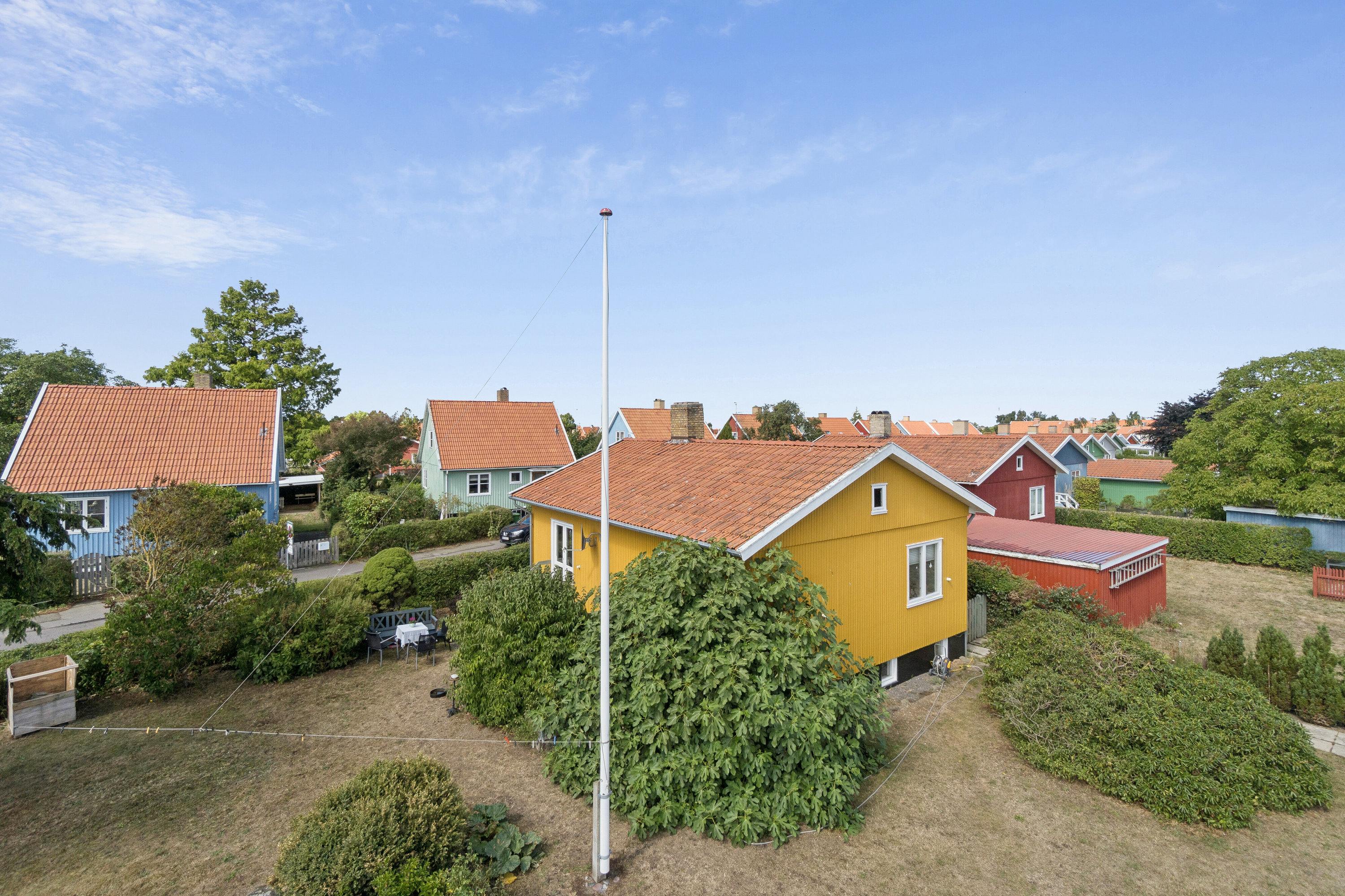 Fremhævet luftfoto billede i fuldskærmstilstand. Billede af Kalmarvej 2, 3700 Rønne