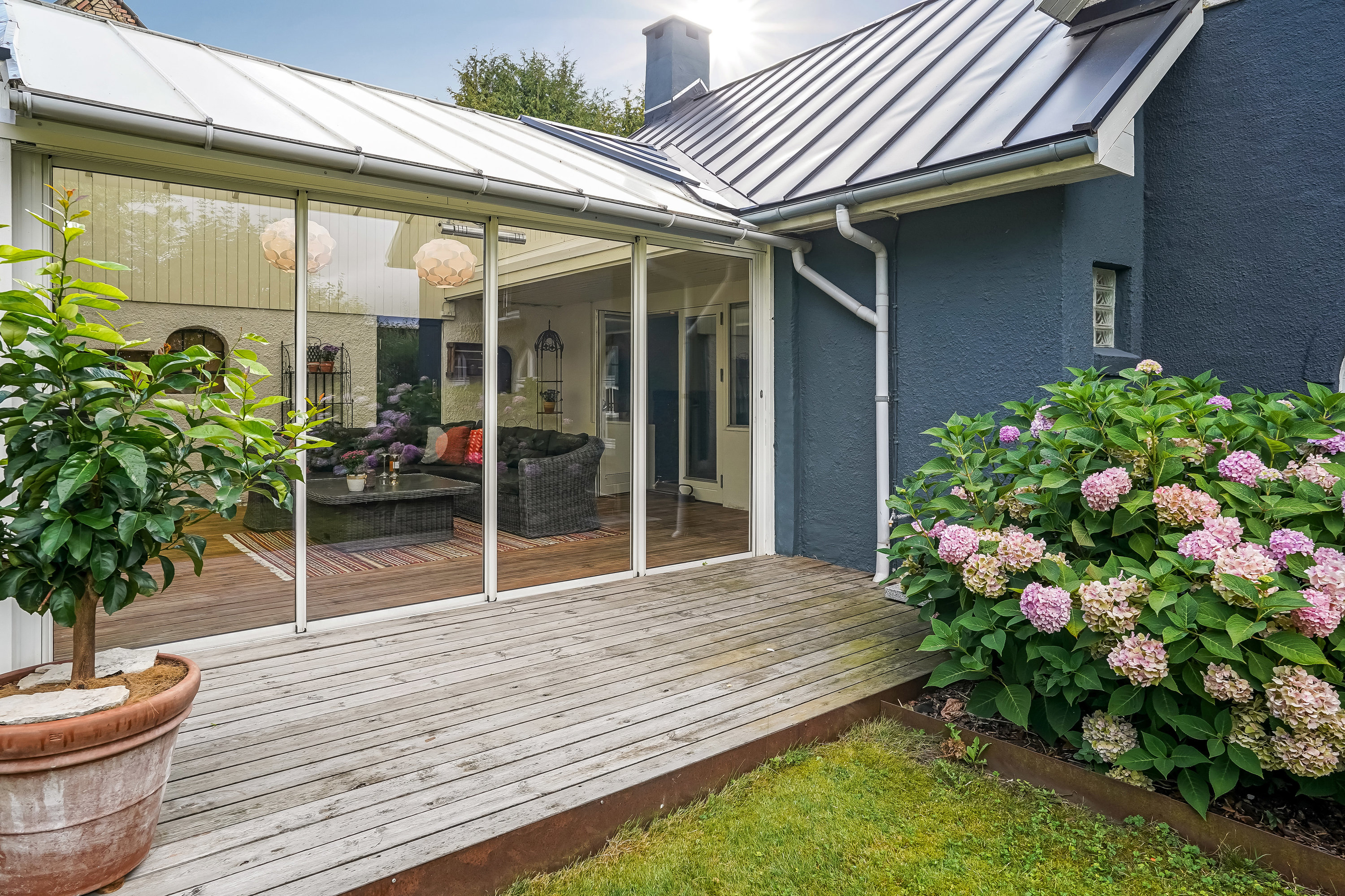 Fremhævet terrasse billede i fuldskærmstilstand. Billede af Gammel Højmevej 141, Højme, 5250 Odense SV