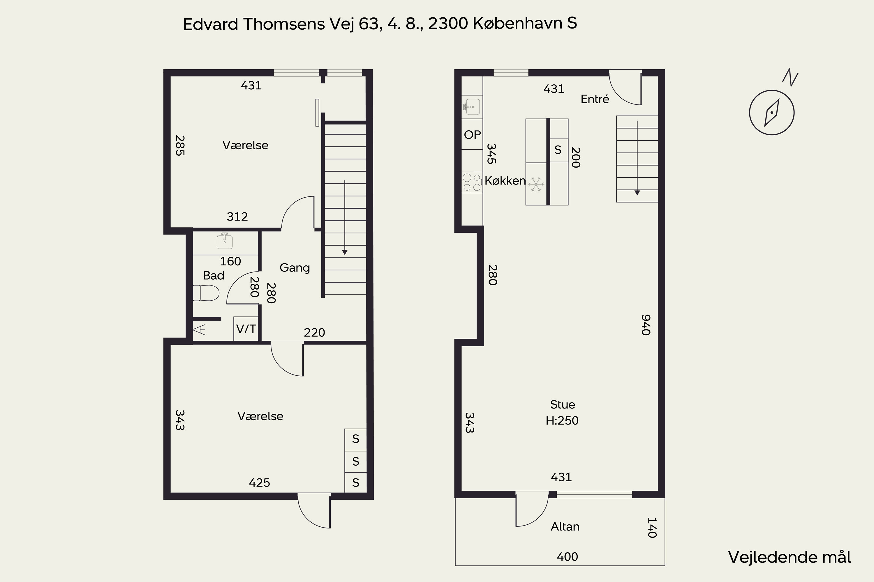 Plantegninger billede af Edvard Thomsens Vej 63, 4. 8., 2300 København S