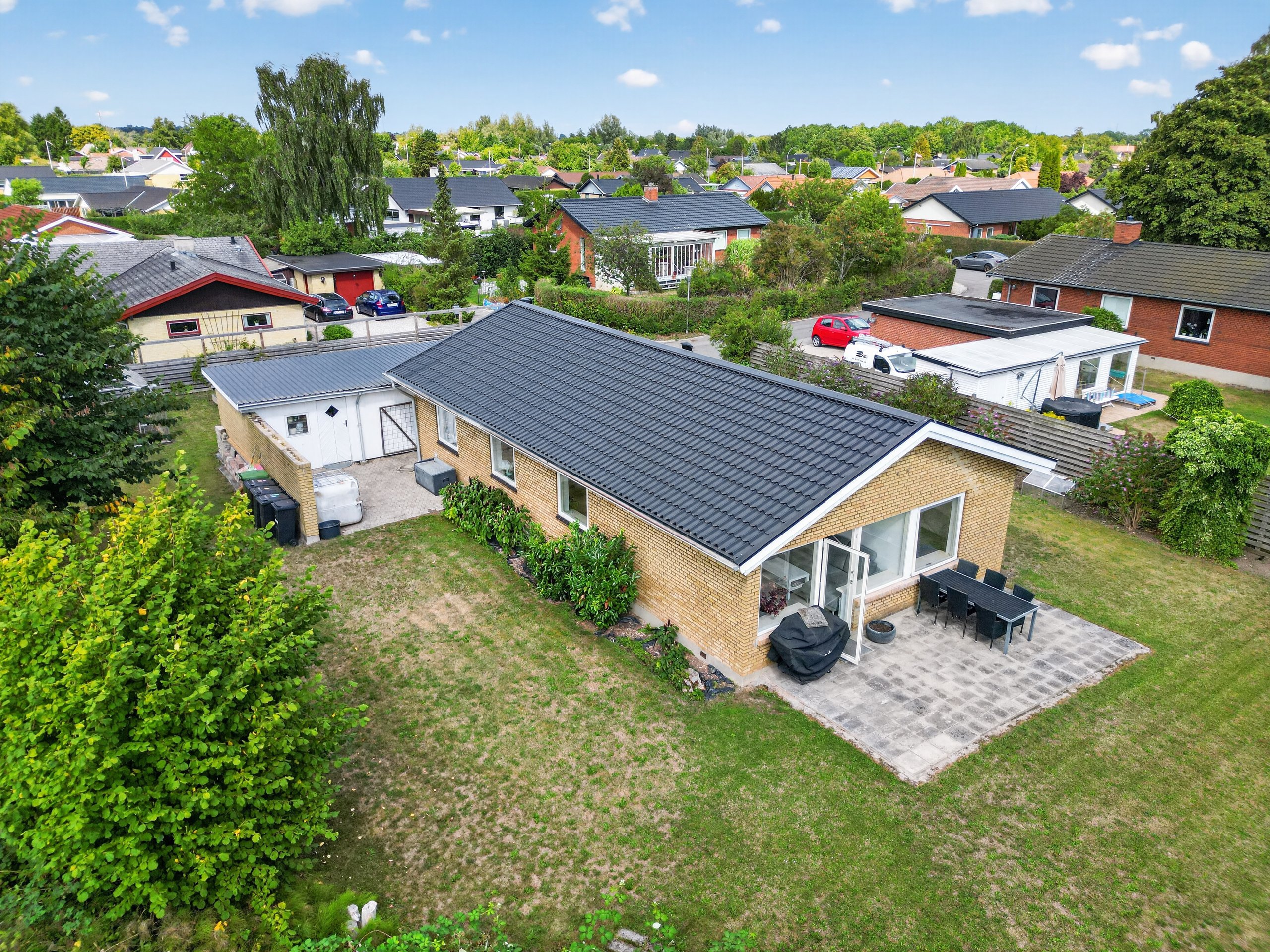 Fremhævet luftfoto billede i fuldskærmstilstand. Billede af Bøgevangen 3, 4622 Havdrup