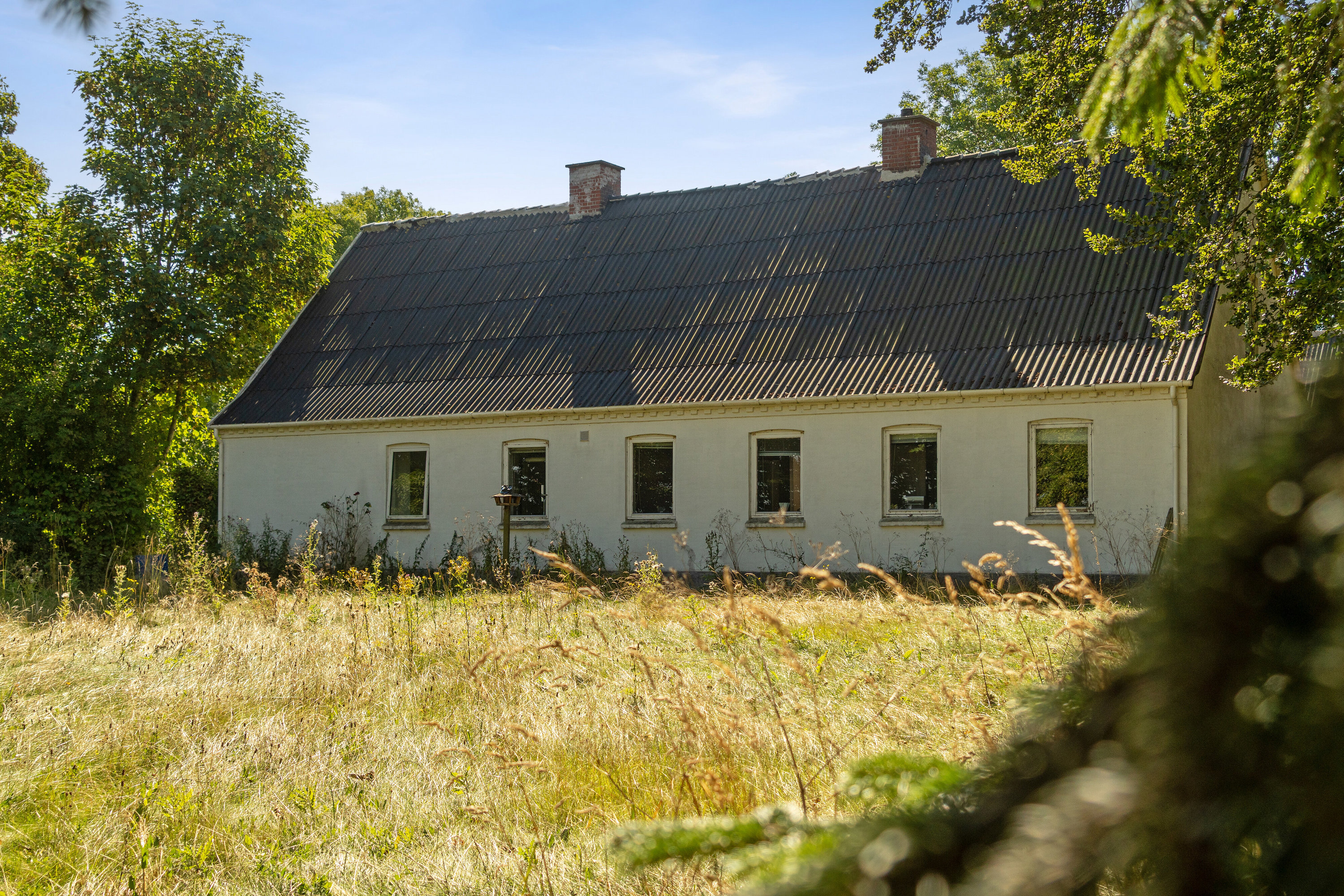 Fremhævet set fra haven billede i fuldskærmstilstand. Billede af Ørslevvej 11, Vedskølle, 4230 Skælskør