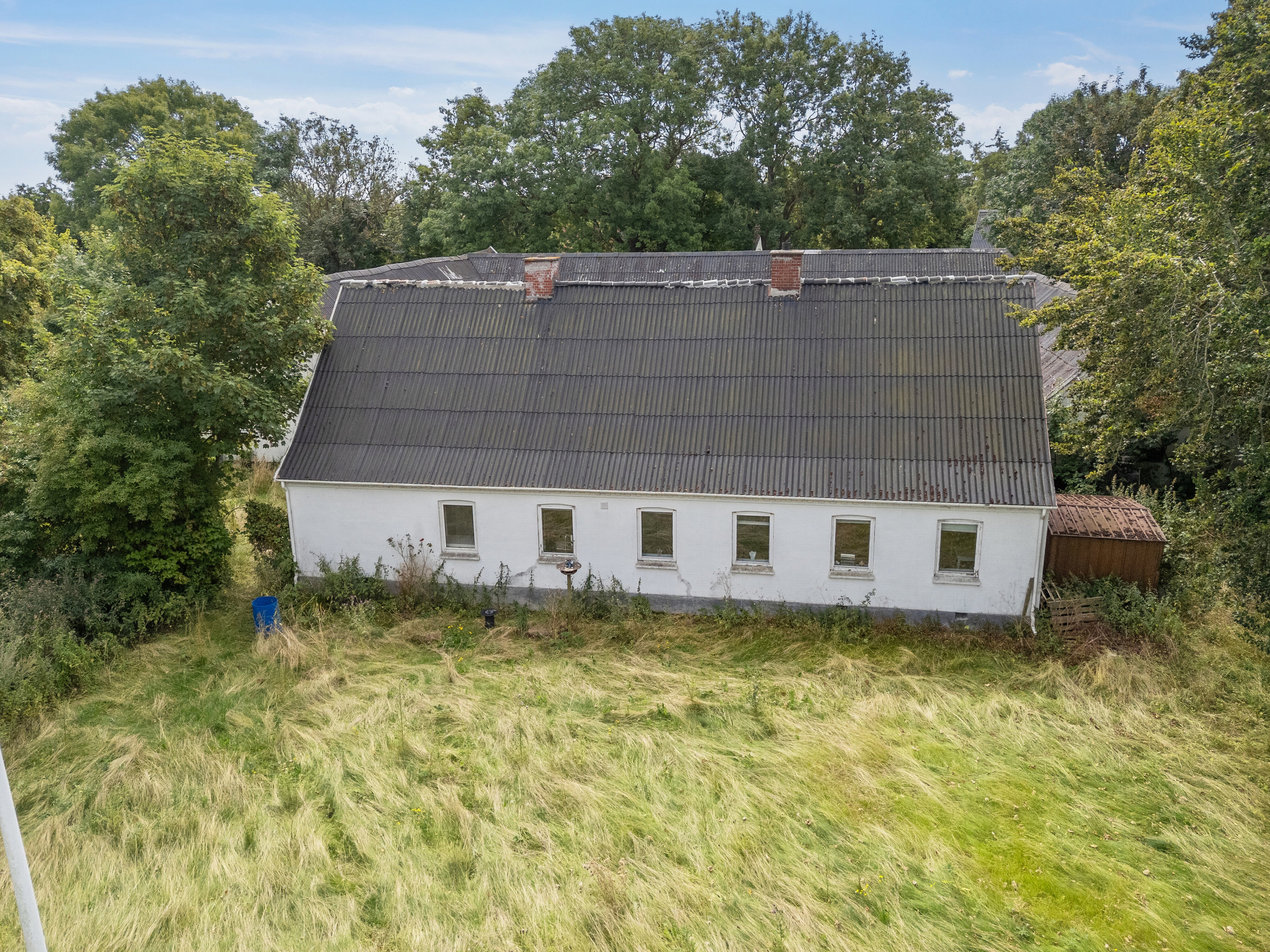 Fremhævet set fra haven billede i fuldskærmstilstand. Billede af Ørslevvej 11, Vedskølle, 4230 Skælskør