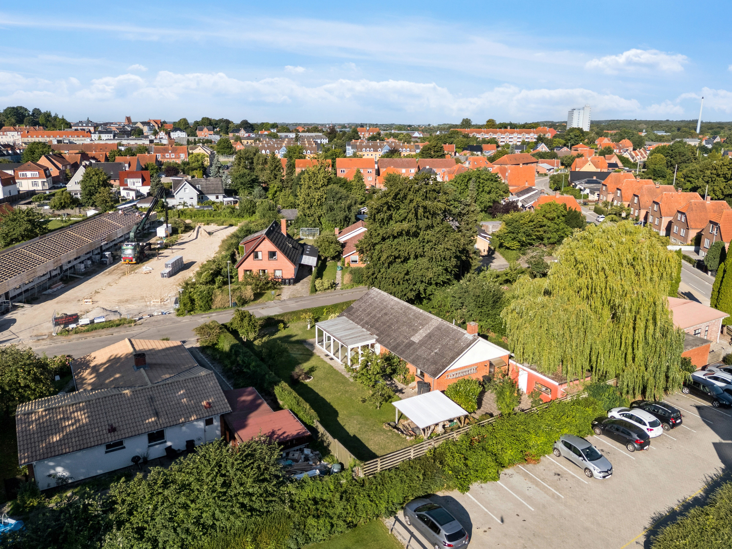 Fremhævet luftfoto billede i fuldskærmstilstand. Billede af Nellikevej 20, 4700 Næstved