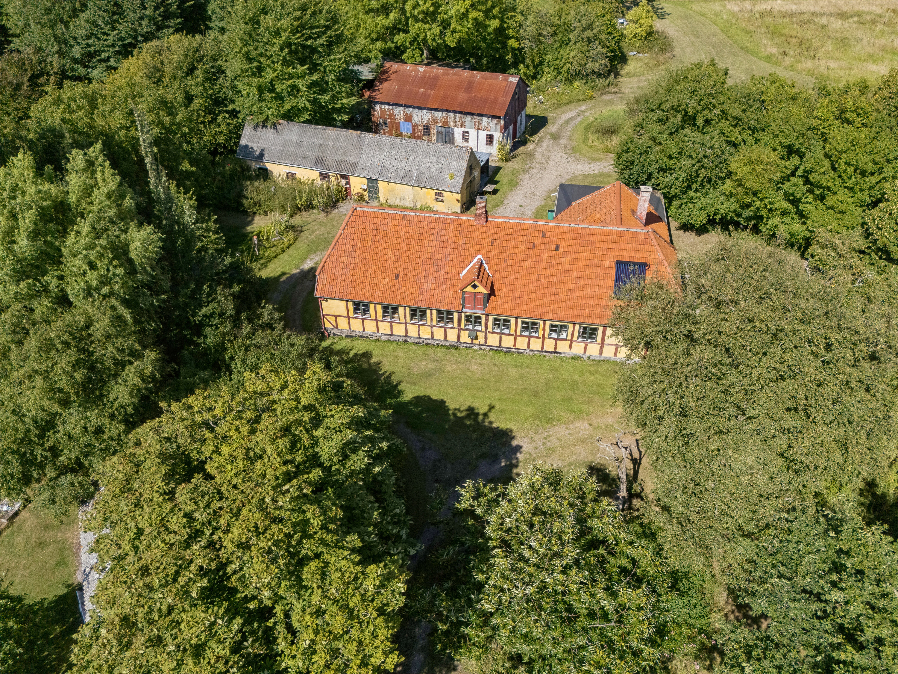 Fremhævet luftfoto billede i fuldskærmstilstand. Billede af Spodsbjergvej 219, Gammel Skrøbelev, 5900 Rudkøbing