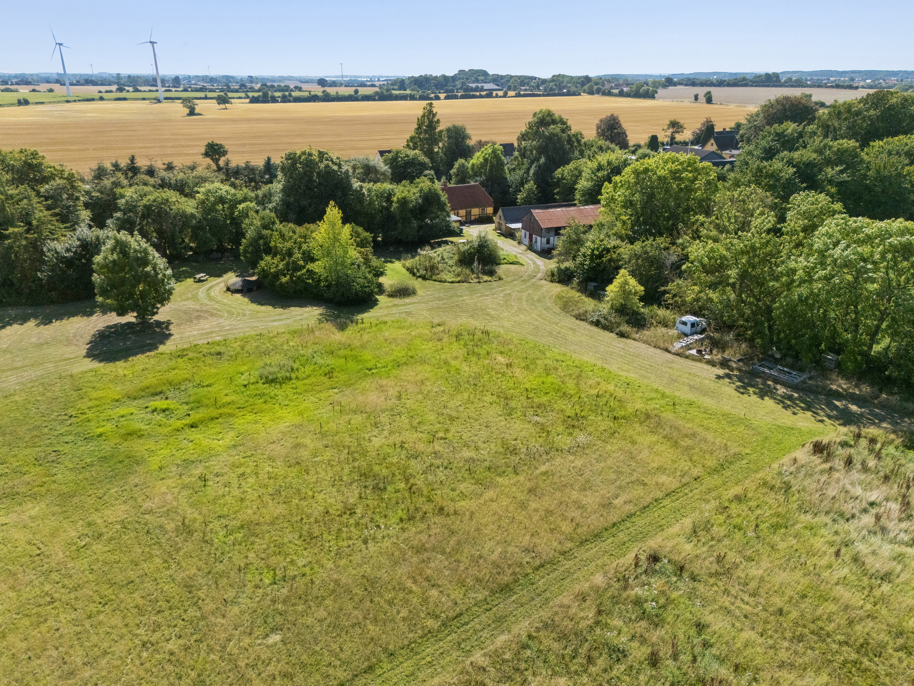 Fremhævet luftfoto billede i fuldskærmstilstand. Billede af Spodsbjergvej 219, Gammel Skrøbelev, 5900 Rudkøbing