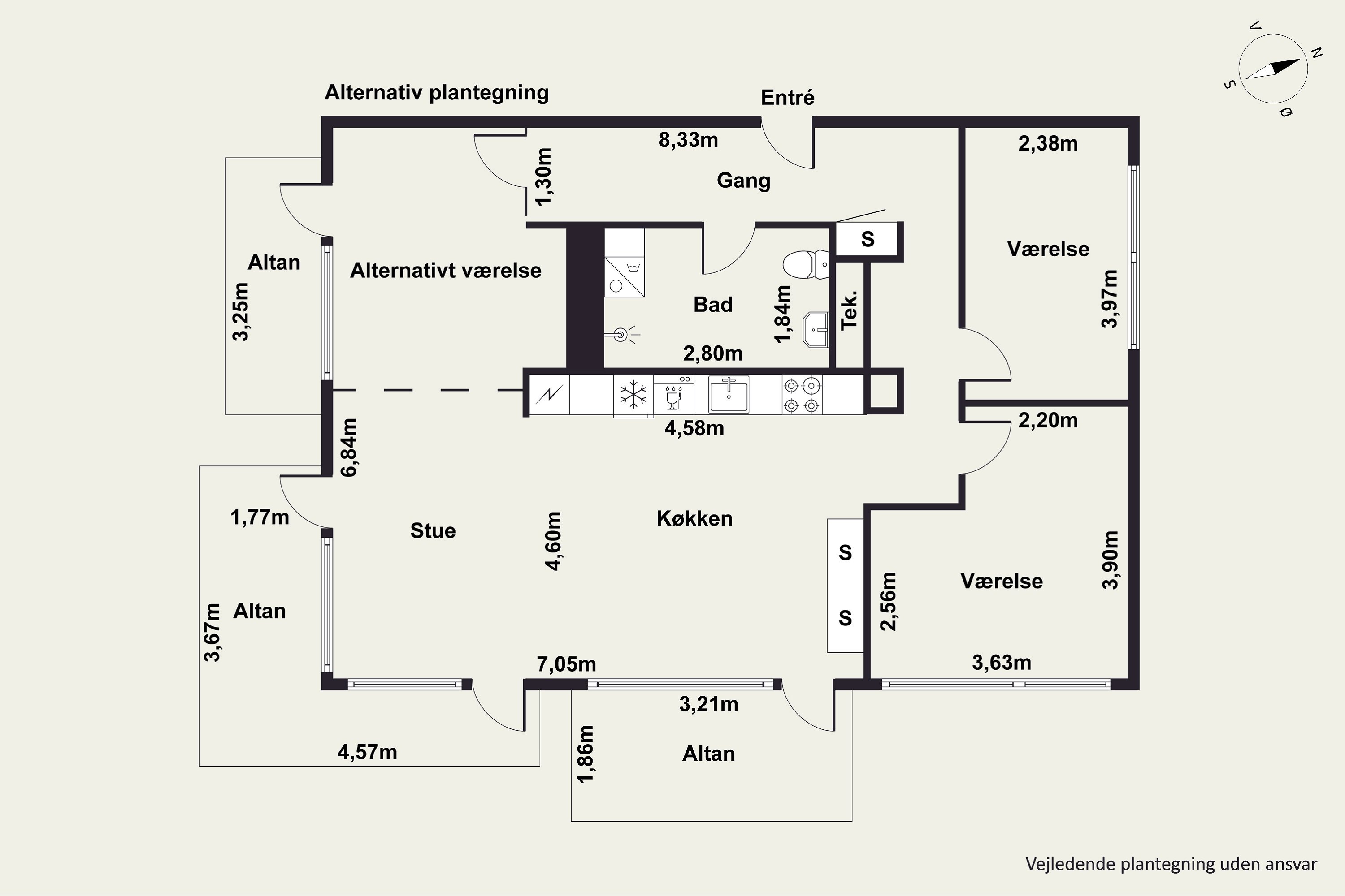 Plantegninger billede af Ørestads Boulevard 61F, 1. th., 2300 København S