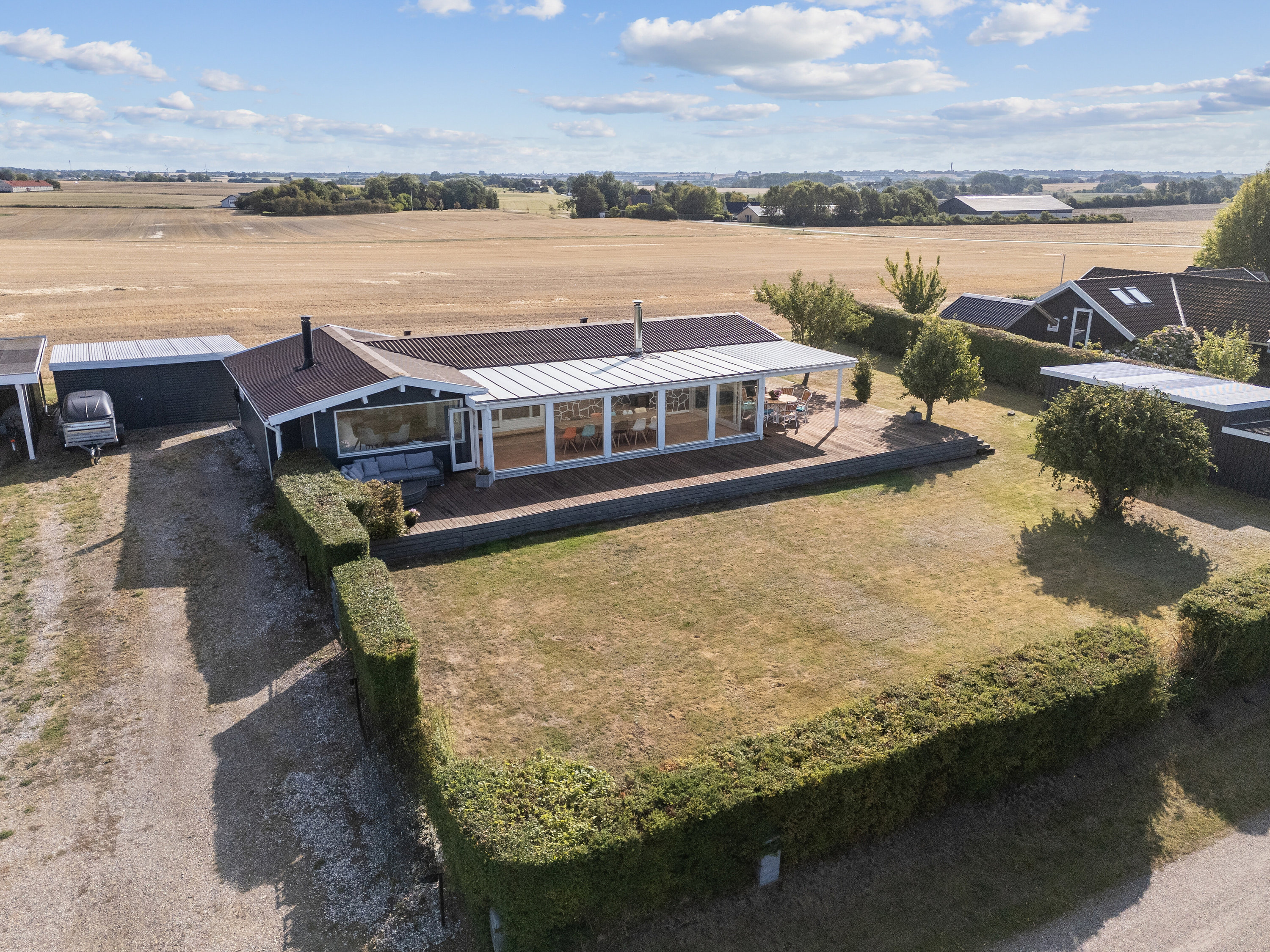 Fremhævet luftfoto billede i fuldskærmstilstand. Billede af Højgårdsvej 10, Næsby Strand, 4200 Slagelse
