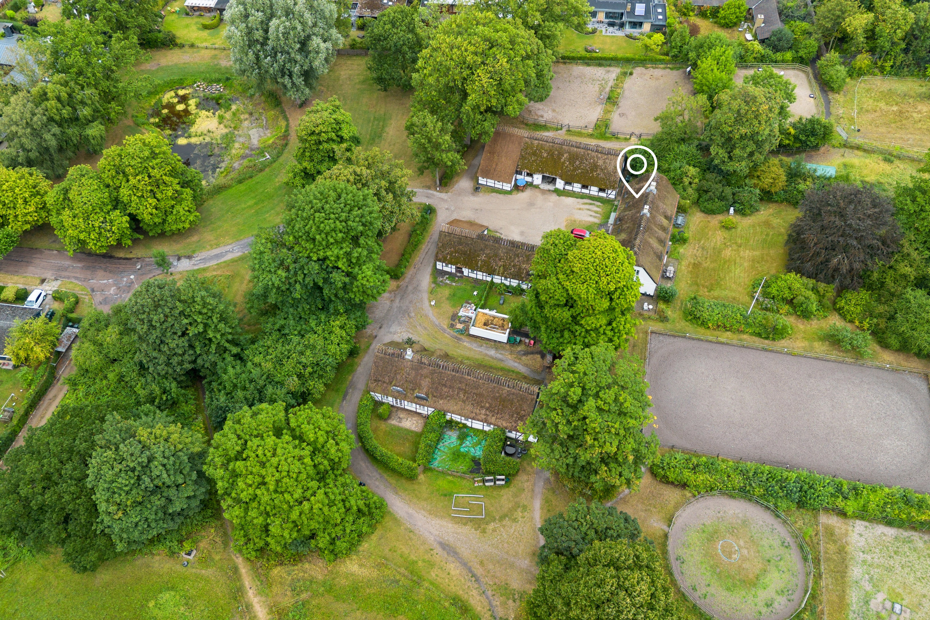 Fremhævet luftfoto billede i fuldskærmstilstand. Billede af Hvidegårdsparken 69A, 2800 Kongens Lyngby