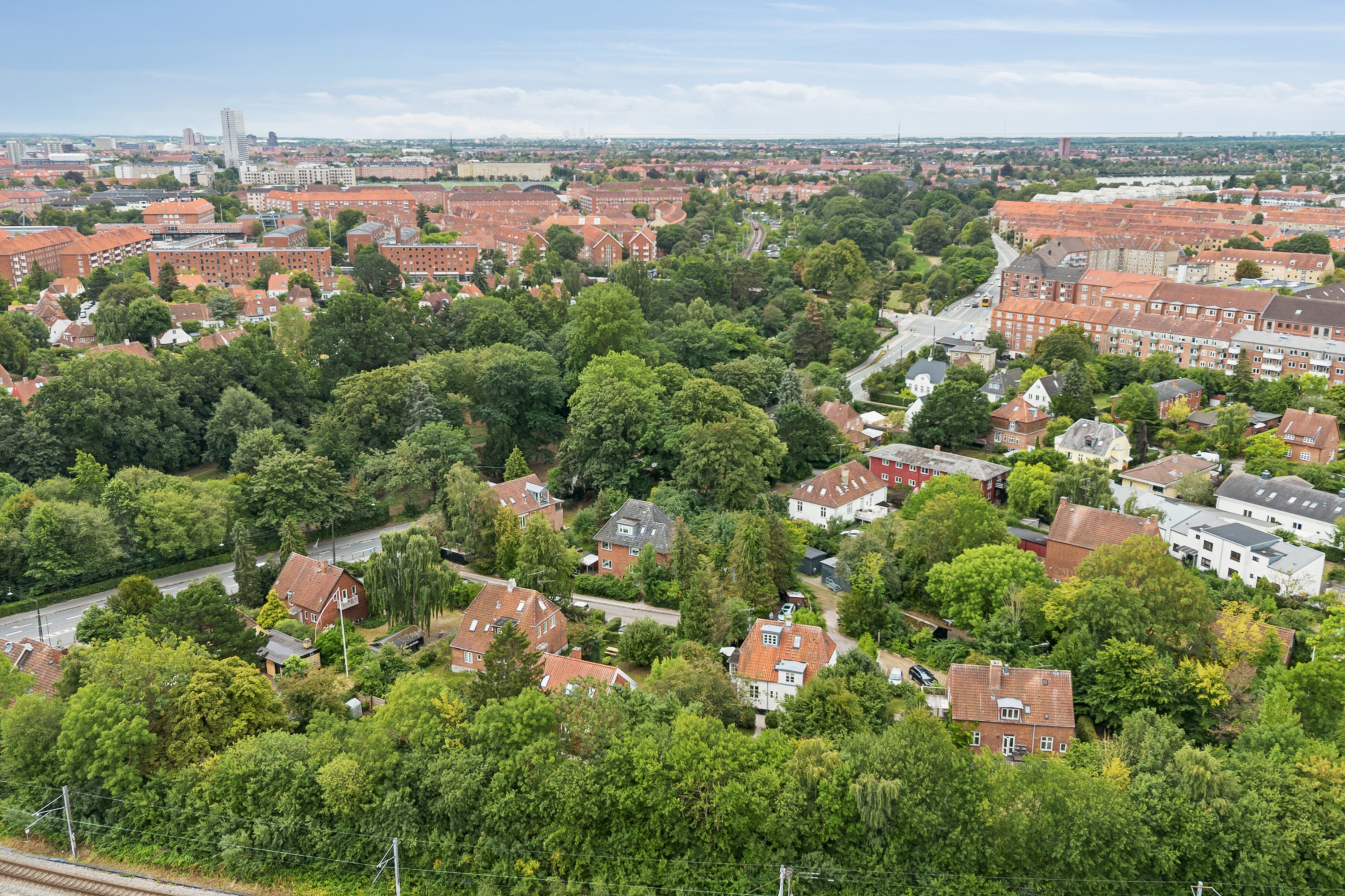 Fremhævet luftfoto billede i fuldskærmstilstand. Billede af Grønvangen 8, 2720 Vanløse