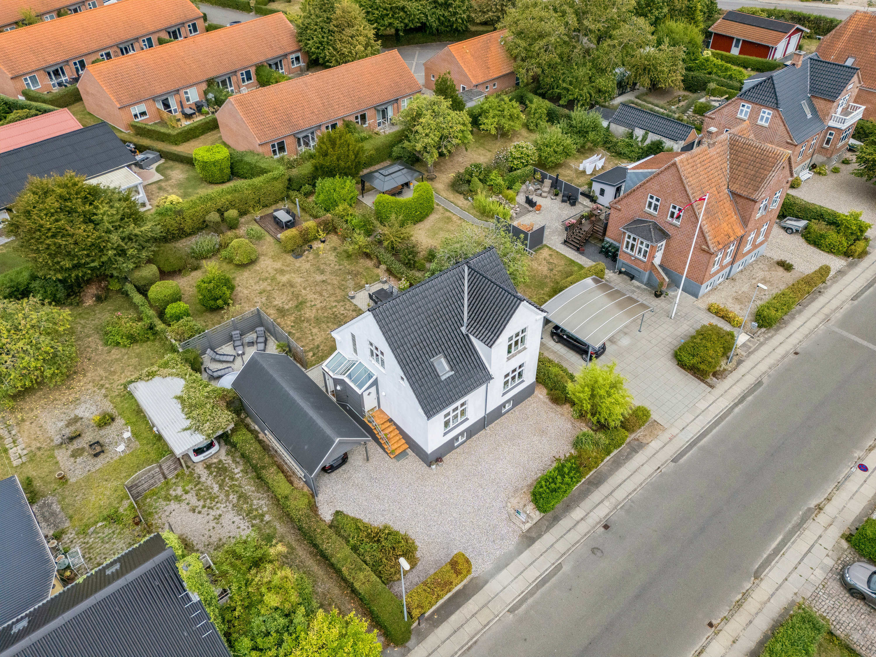 Fremhævet luftfoto billede i fuldskærmstilstand. Billede af Jens Winthers Vej 23, 5900 Rudkøbing