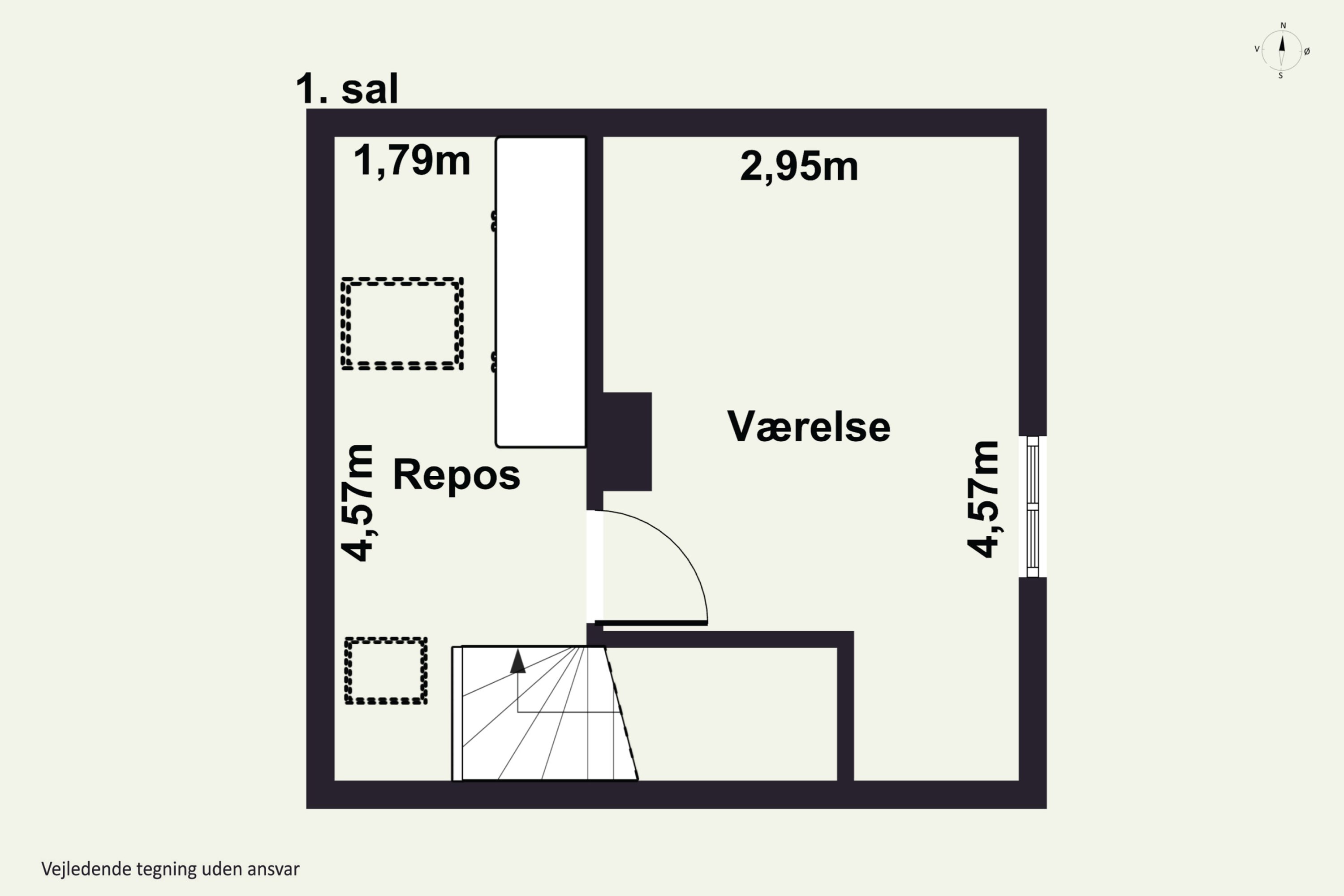 Plantegninger billede af Smedegade 25B, st. th., 4200 Slagelse