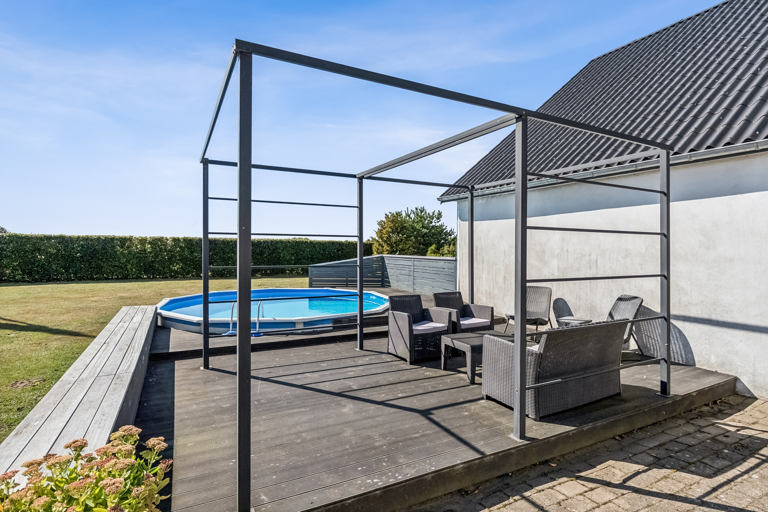 Fremhævet terrasse billede i fuldskærmstilstand. Billede af Boller Kærvej 46, 9830 Tårs