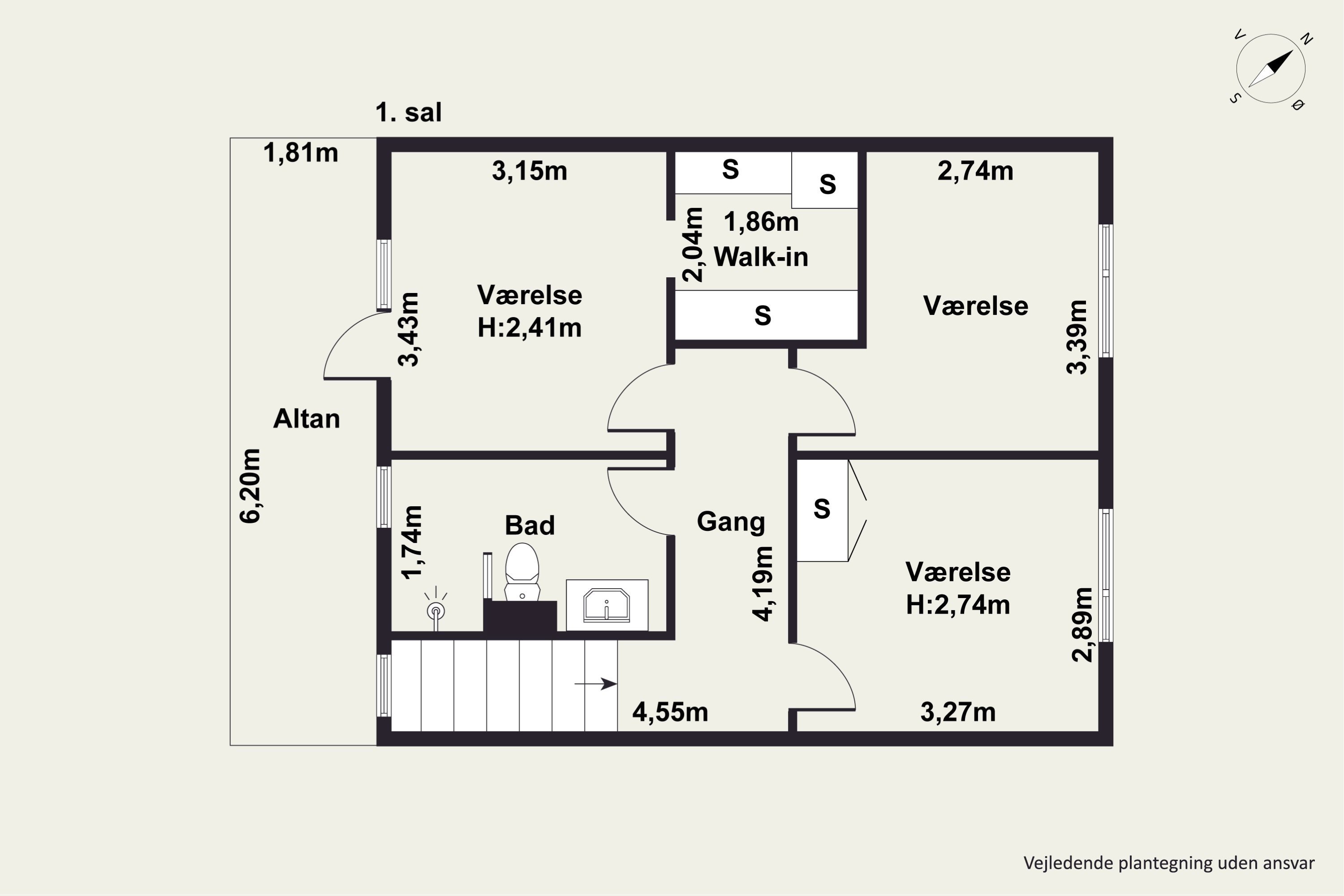 Plantegninger billede af Byvej 21E, 8330 Beder