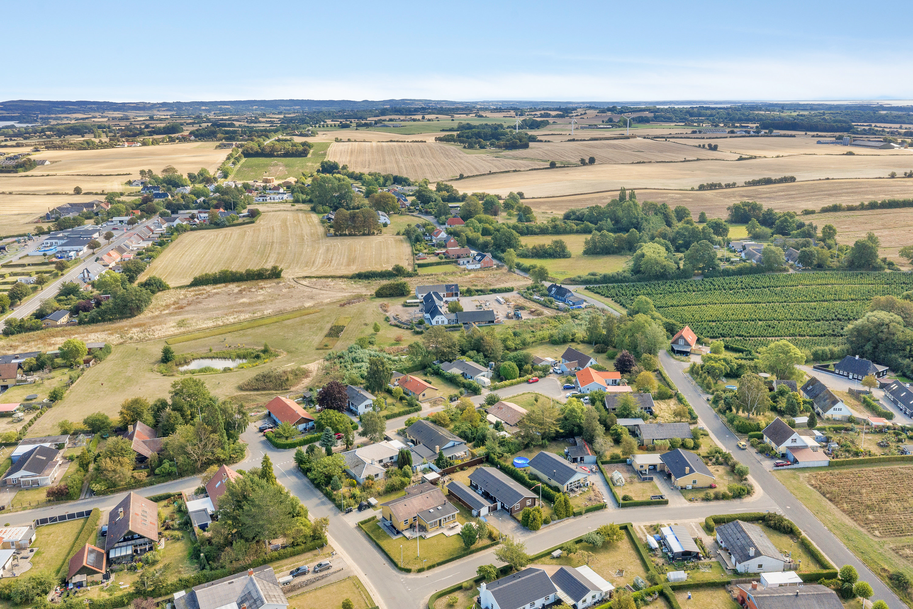 Fremhævet luftfoto billede i fuldskærmstilstand. Billede af Stenshøjvej 6, Bøjden, 5600 Faaborg