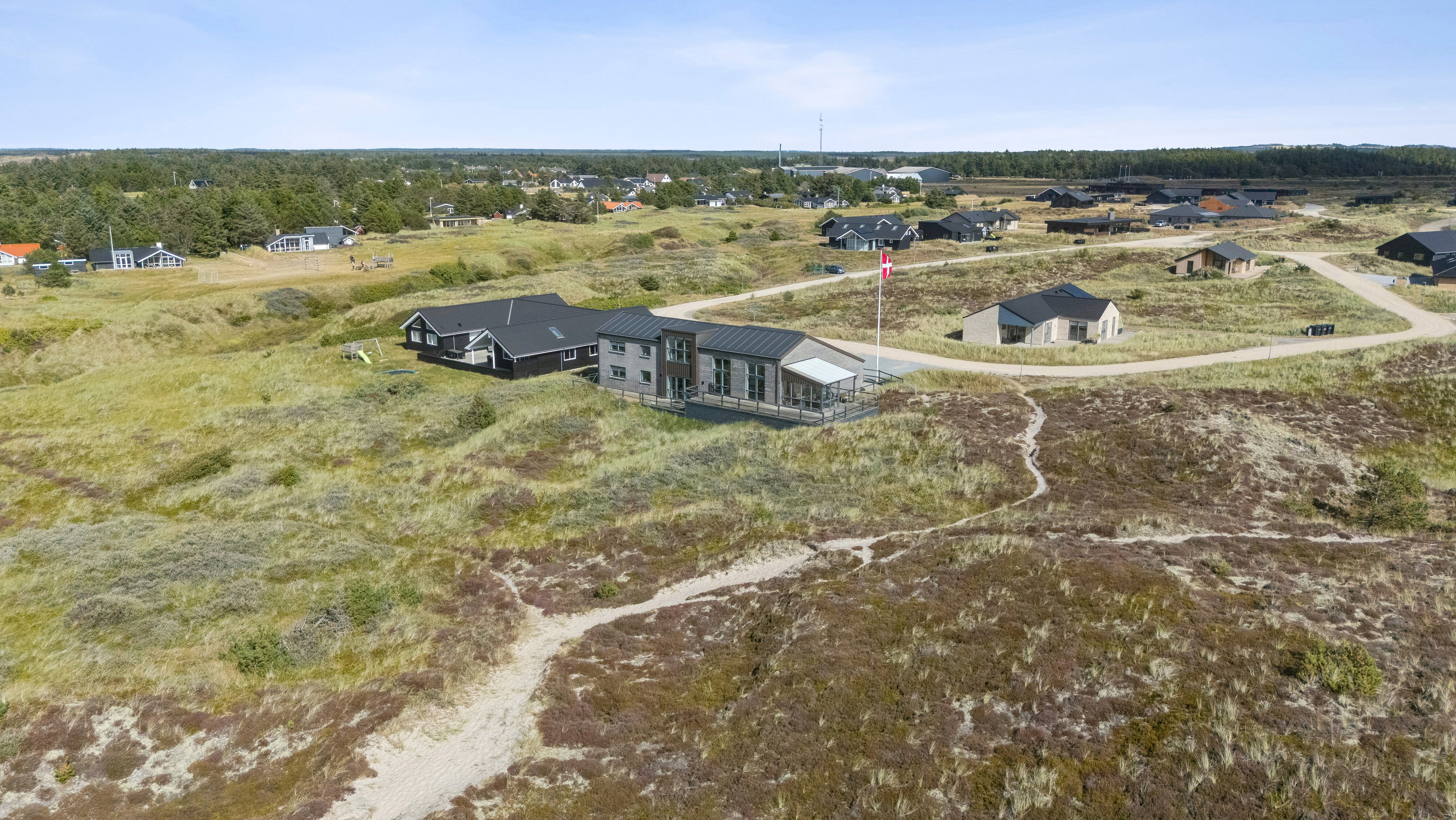 Fremhævet luftfoto billede i fuldskærmstilstand. Billede af Lyngbakken 35, Vorupør, 7700 Thisted