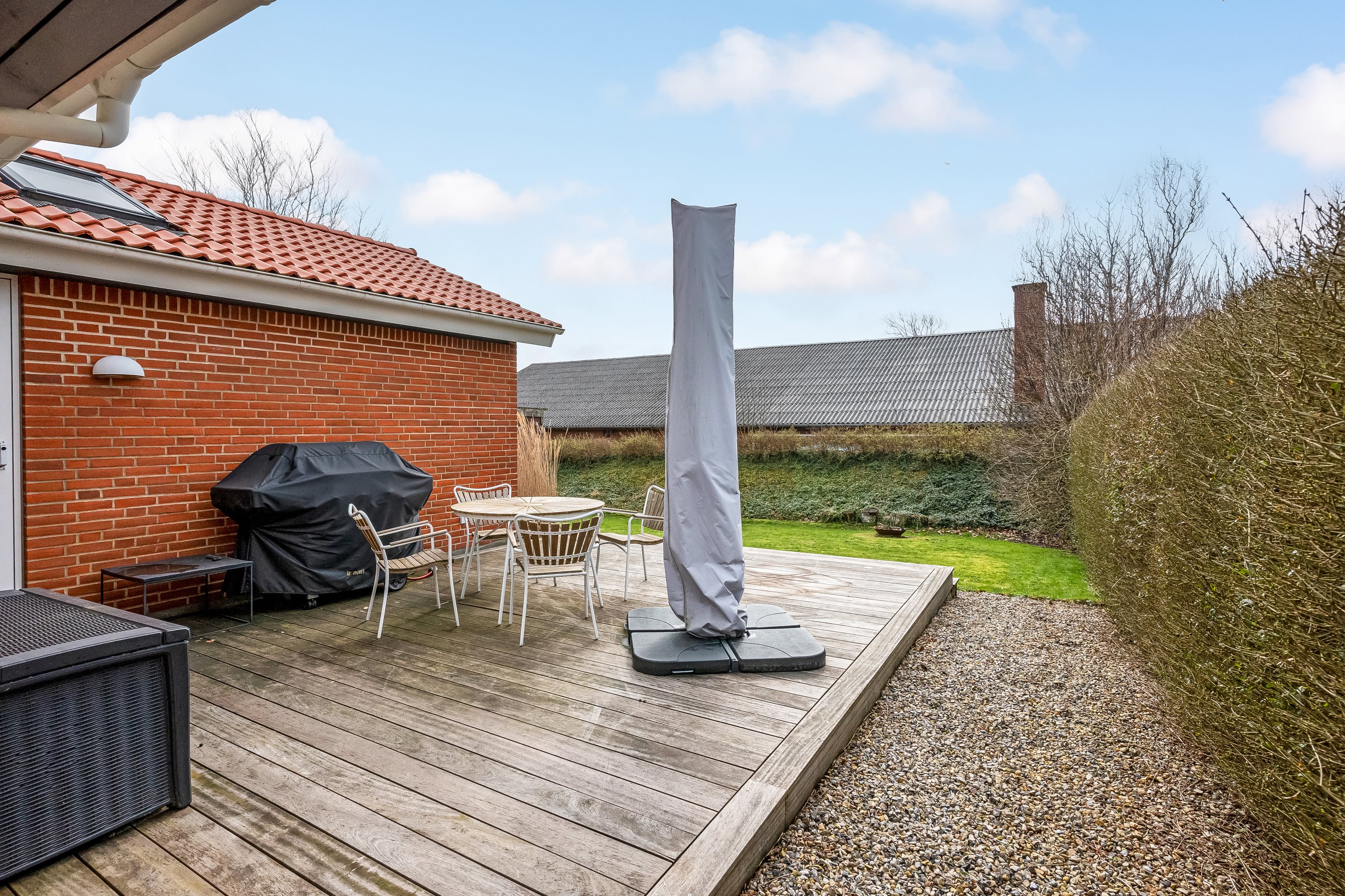 Fremhævet terrasse billede i fuldskærmstilstand. Billede af Vester Kirkebakke 25, Mejrup, 7500 Holstebro