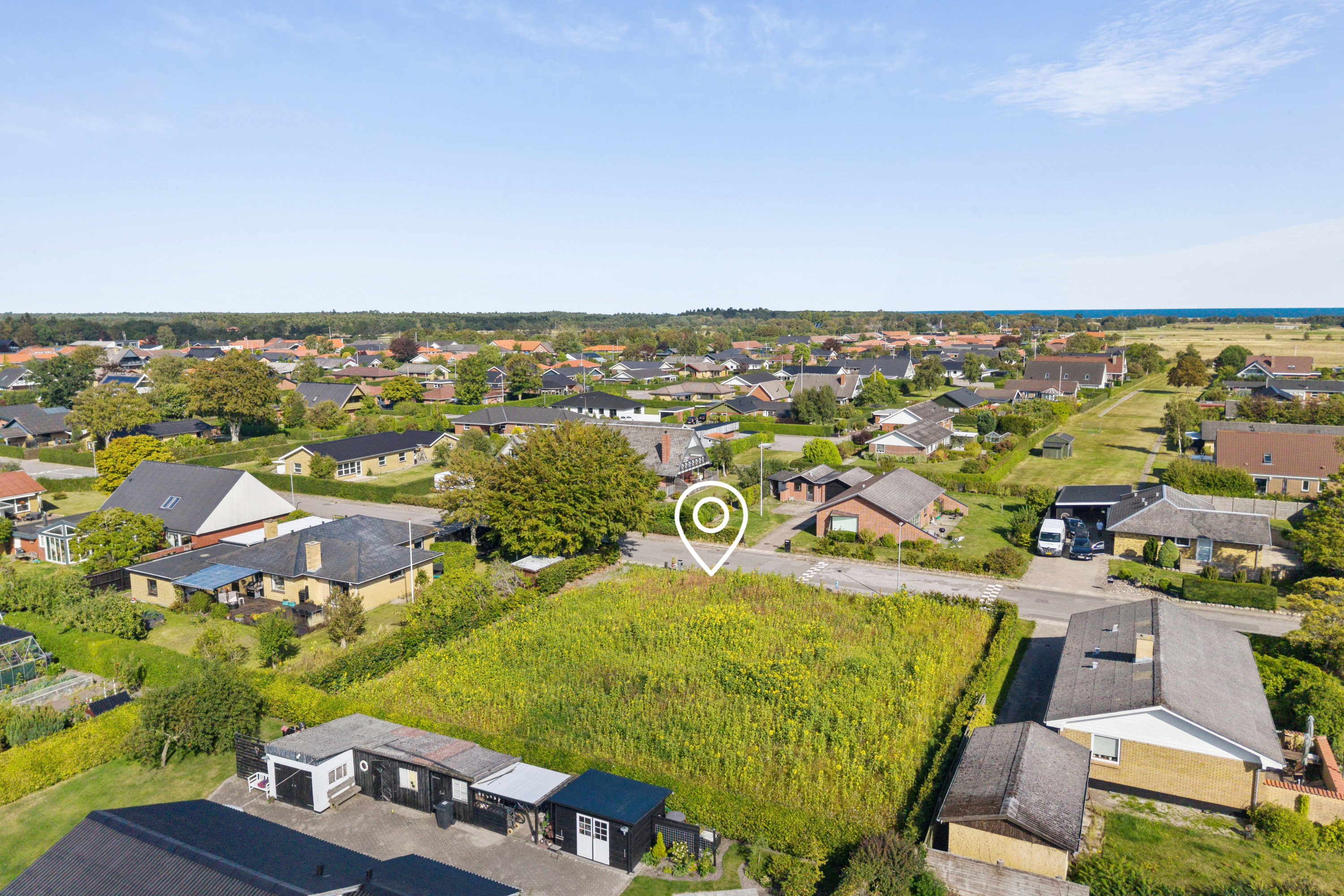 Fremhævet luftfoto billede i fuldskærmstilstand. Billede af Gl Skansevej 15, 9370 Hals
