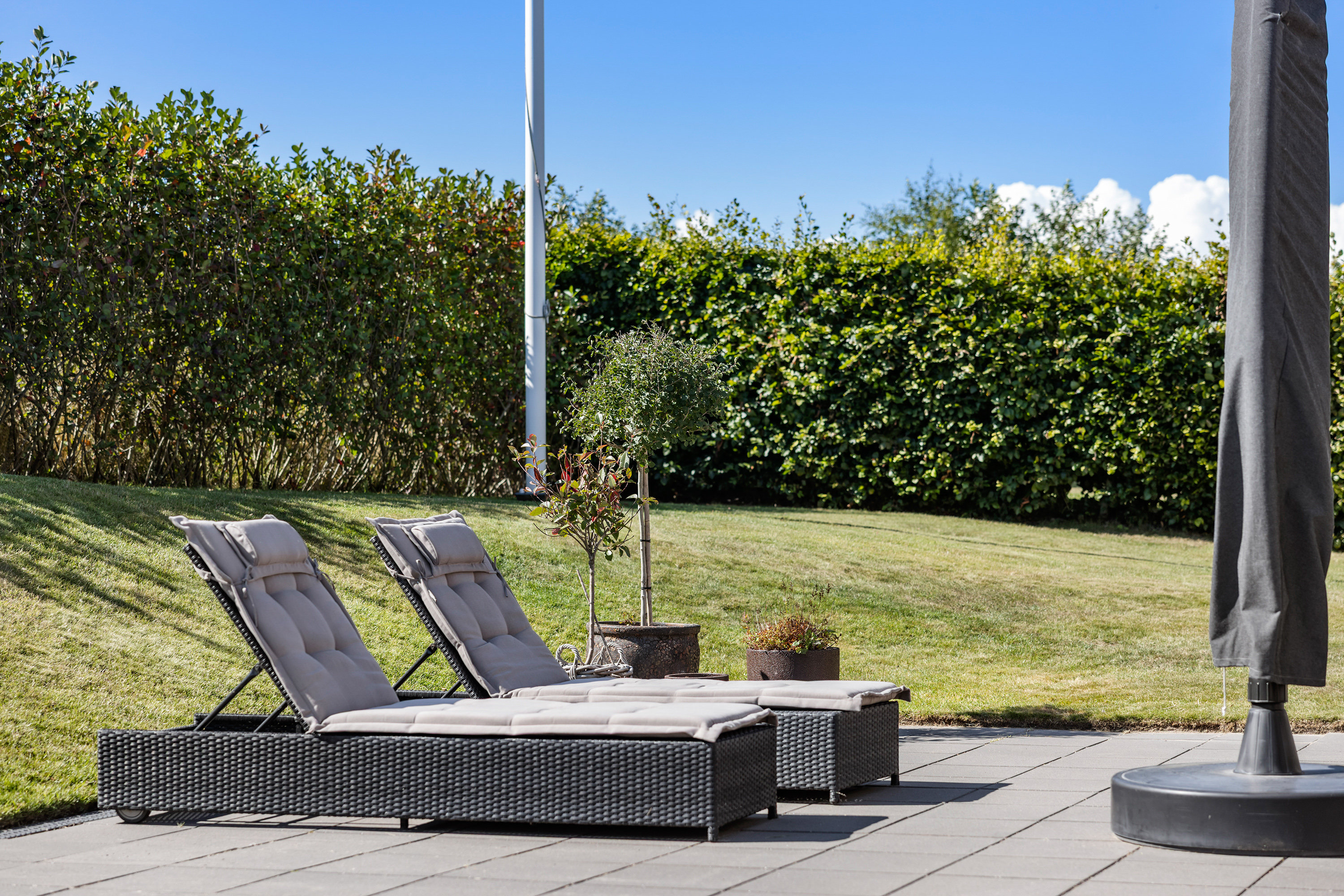 Fremhævet terrasse billede i fuldskærmstilstand. Billede af Vesteråsene 24, 9900 Frederikshavn