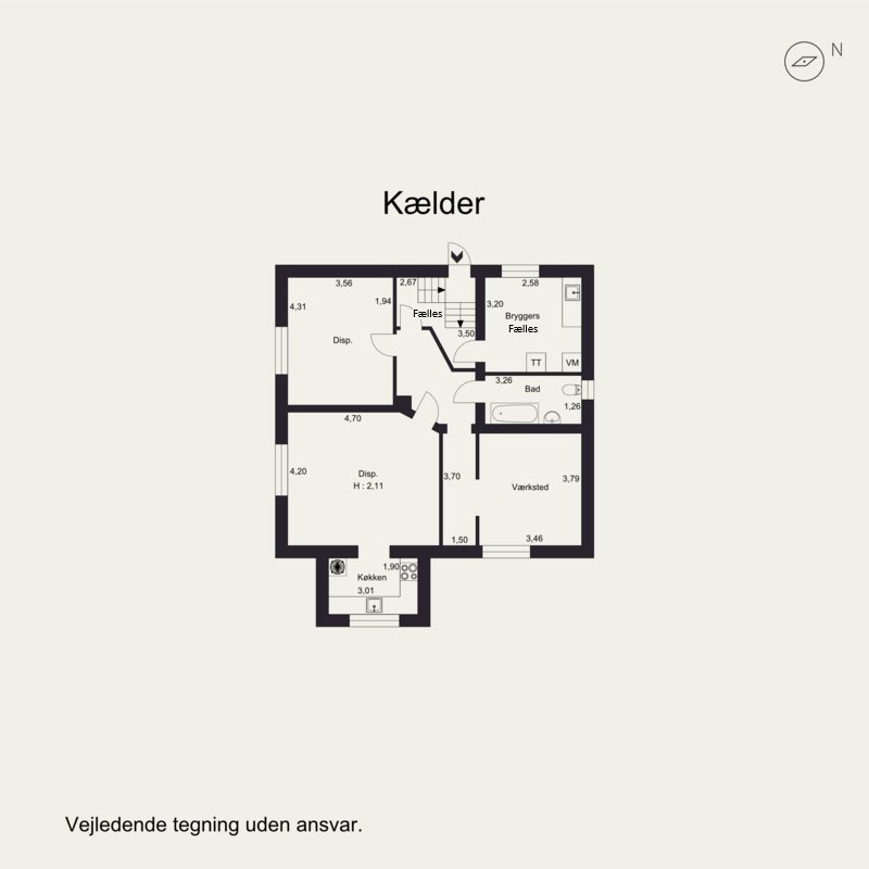 Plantegninger billede af Sophus Bauditz Vej 22, st., 2920 Charlottenlund