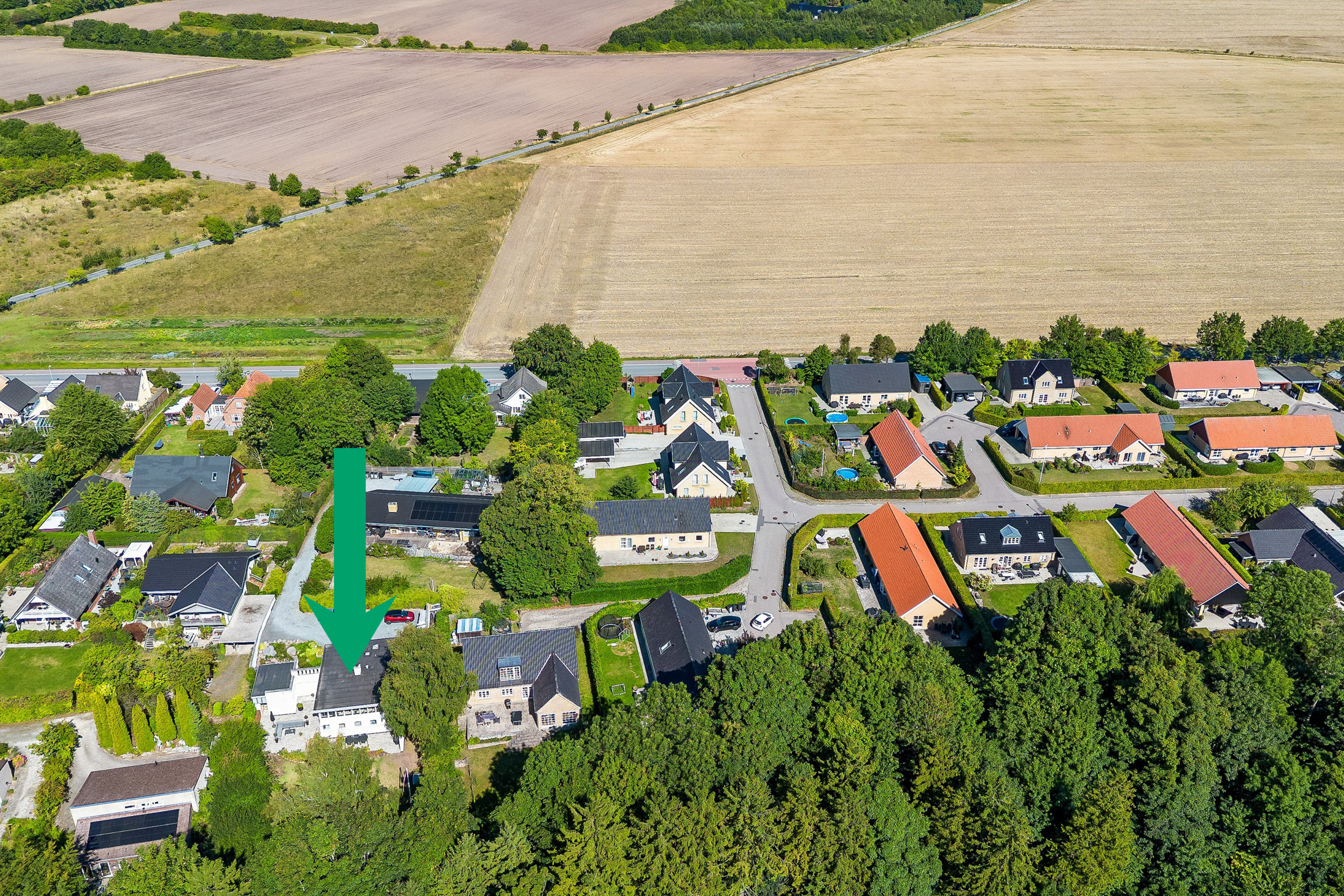 Fremhævet luftfoto billede i fuldskærmstilstand. Billede af Torslundevej 95B, Torslunde, 2635 Ishøj