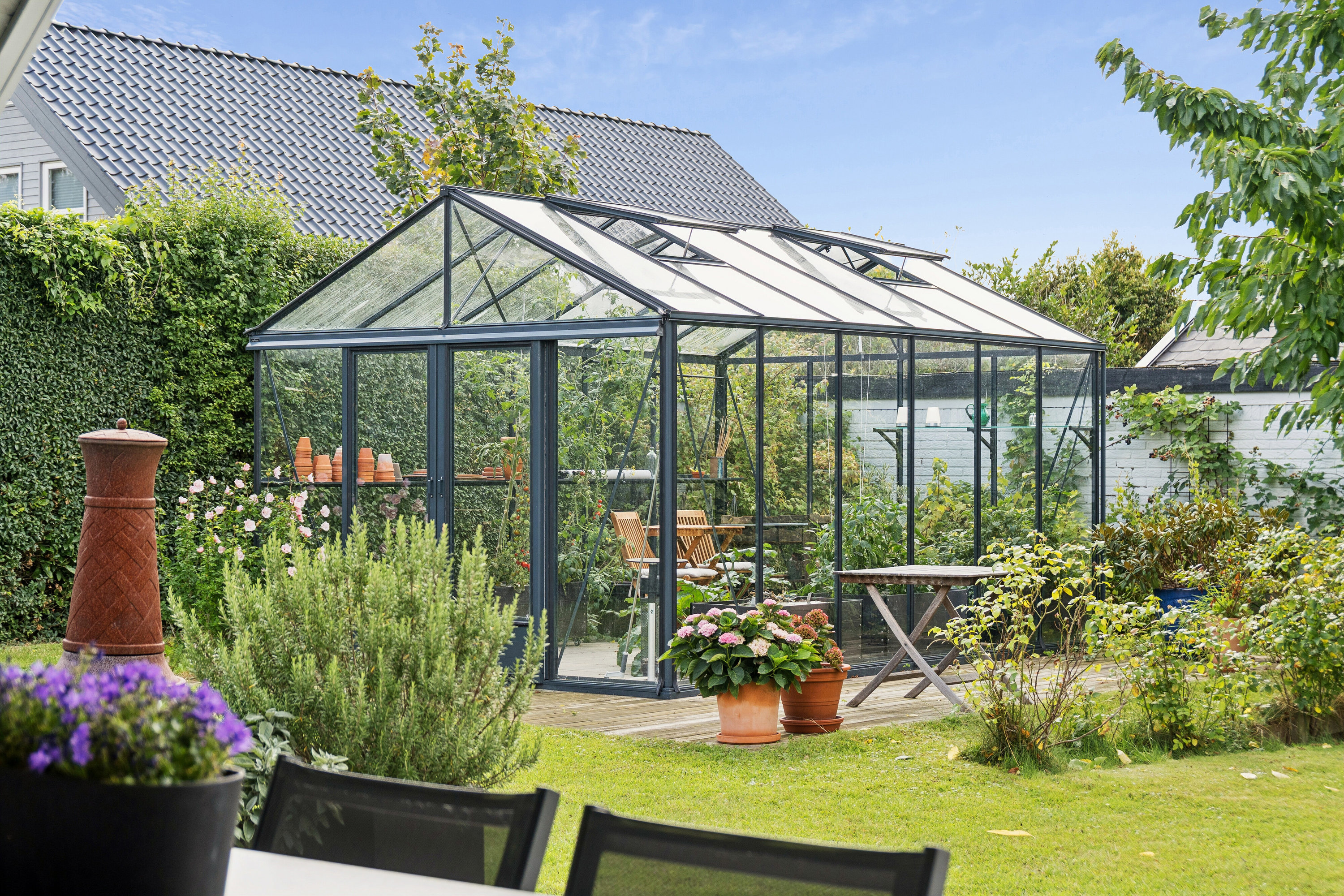 Fremhævet terrasse billede i fuldskærmstilstand. Billede af Langholm 19, Veddelev, 4000 Roskilde