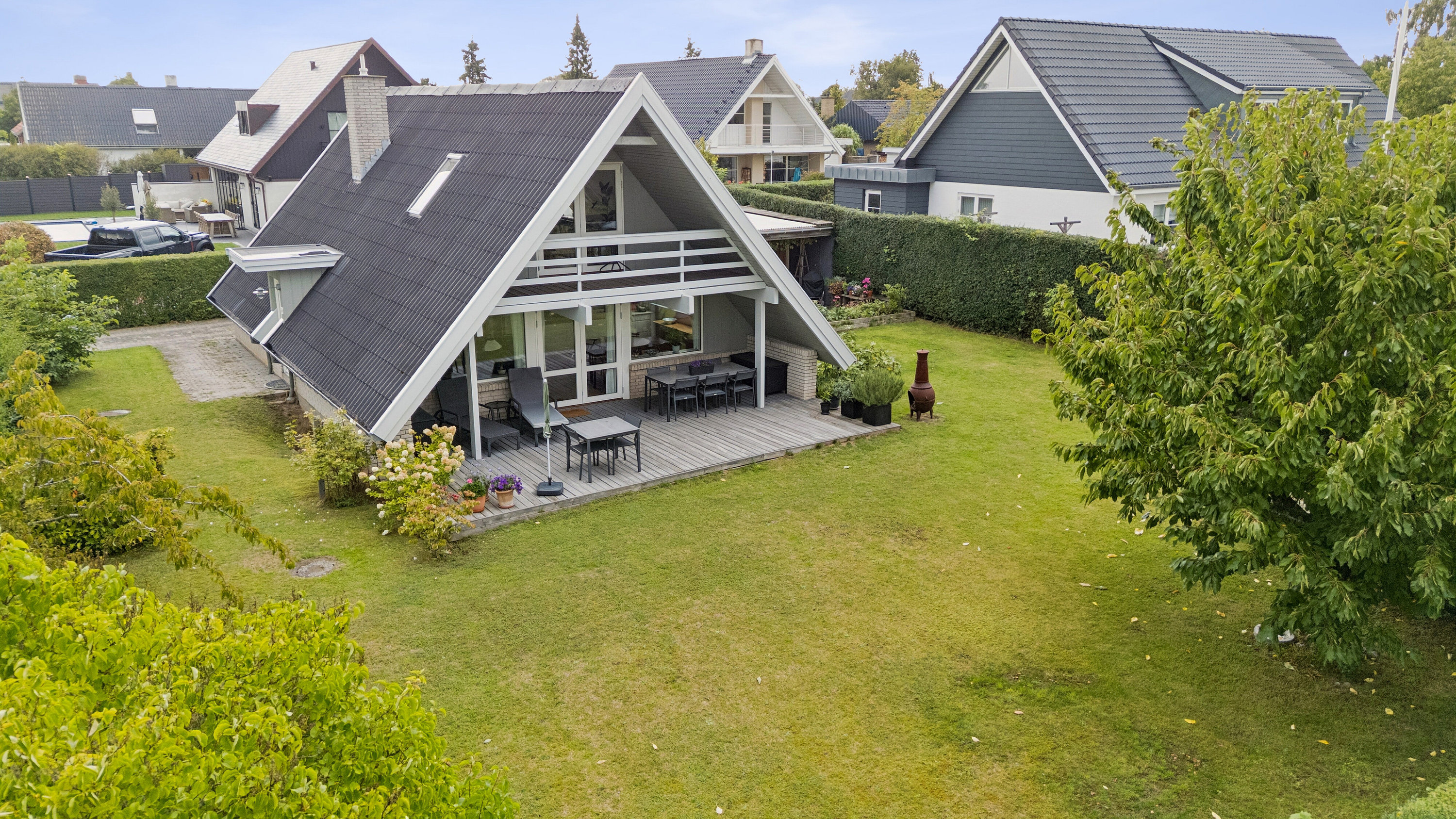 Fremhævet luftfoto billede i fuldskærmstilstand. Billede af Langholm 19, Veddelev, 4000 Roskilde