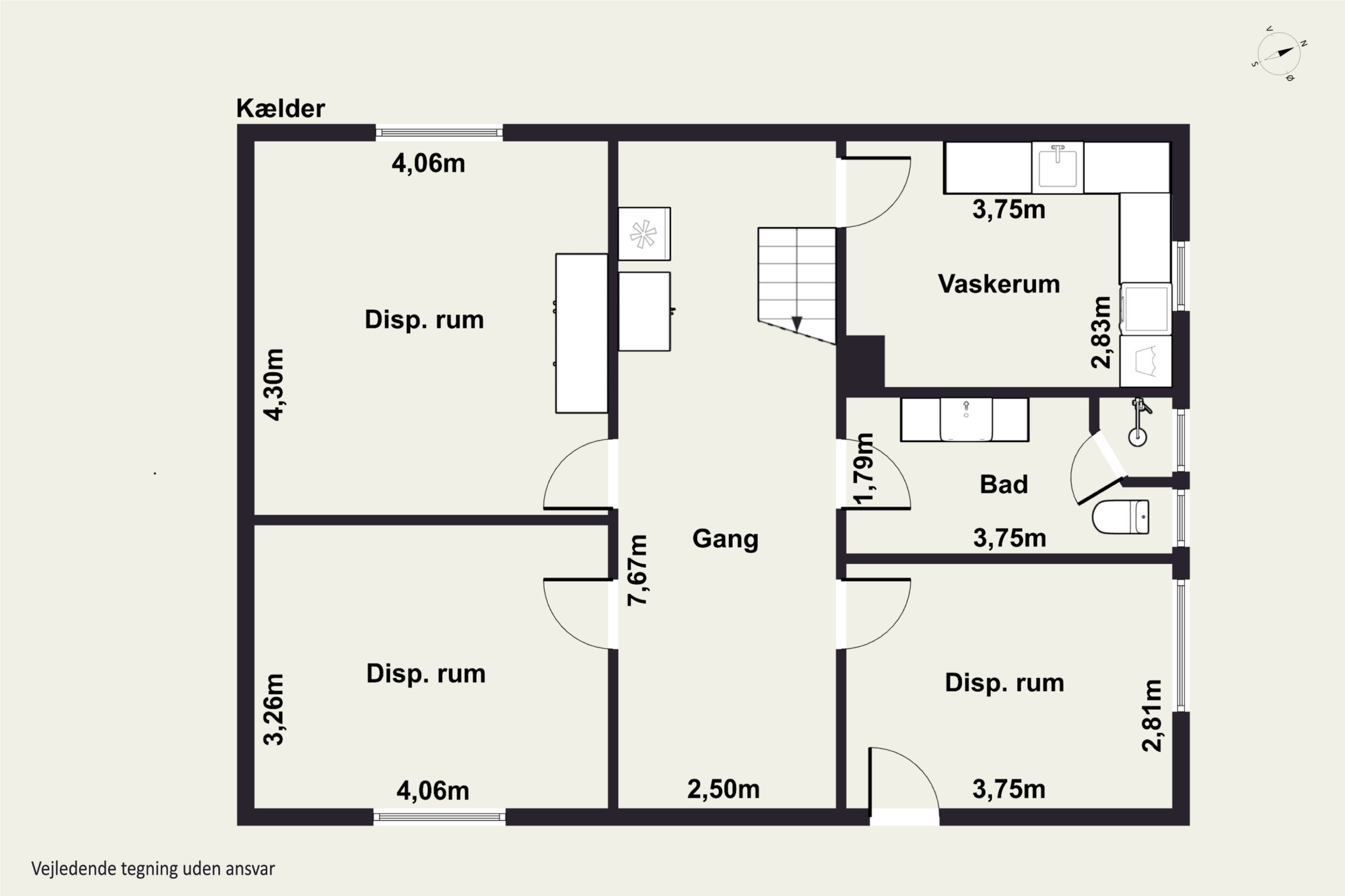 Plantegninger billede af Langholm 19, Veddelev, 4000 Roskilde