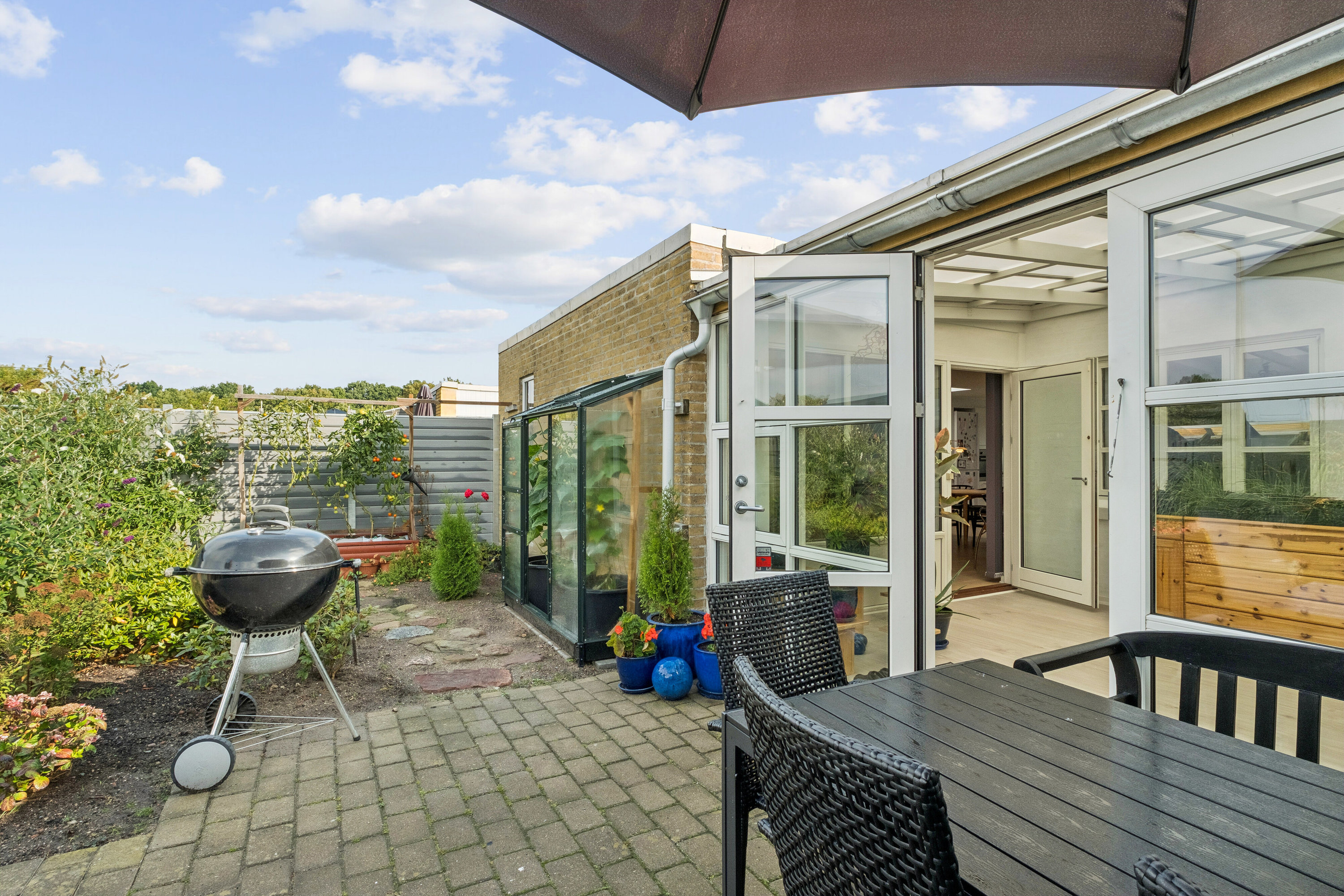Fremhævet overdækket terrasse billede i fuldskærmstilstand. Billede af Vættehøjen 14, 4700 Næstved