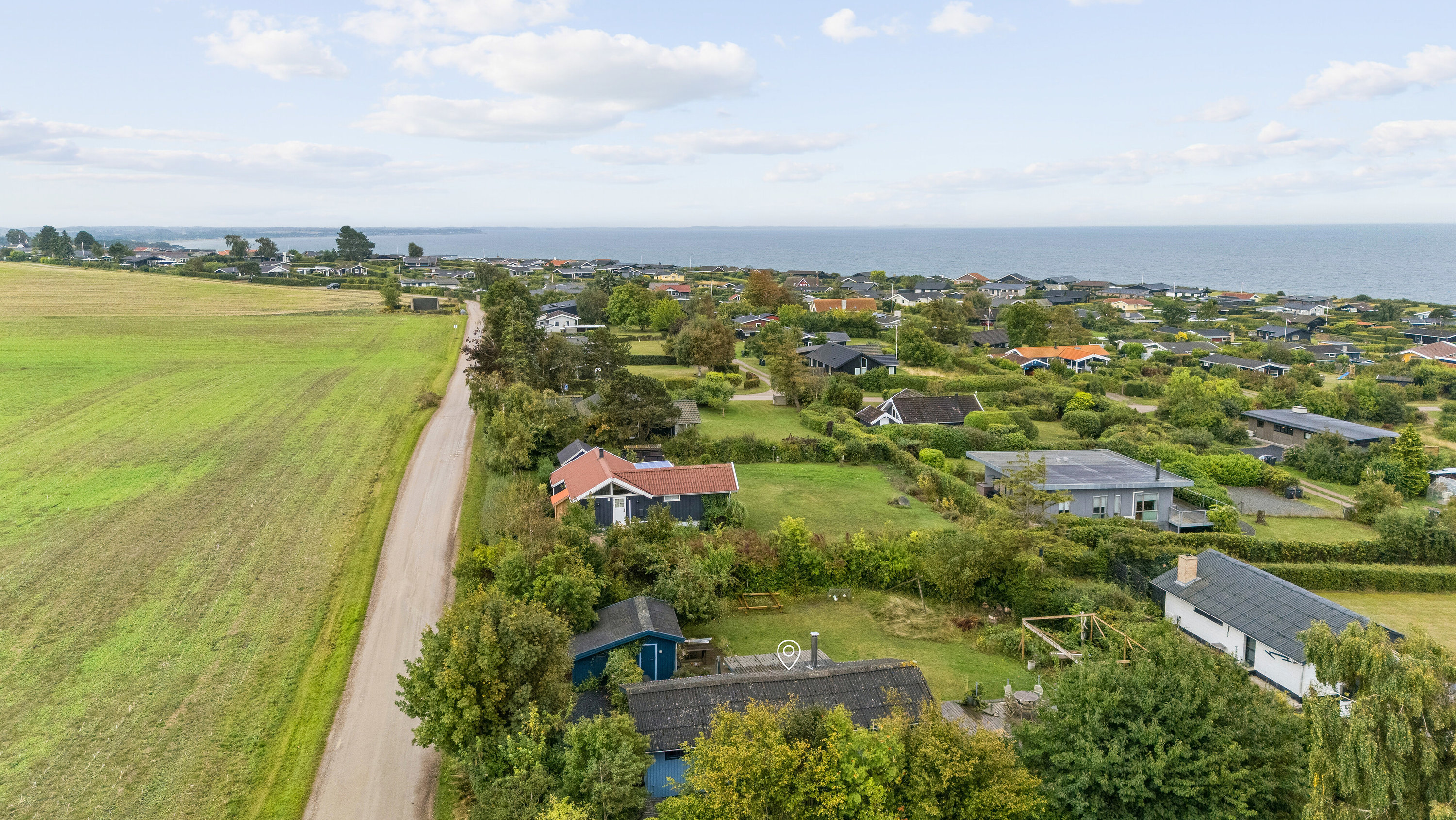 Fremhævet luftfoto billede i fuldskærmstilstand. Billede af Adilsvej 10, Drøsselbjerg, 4200 Slagelse
