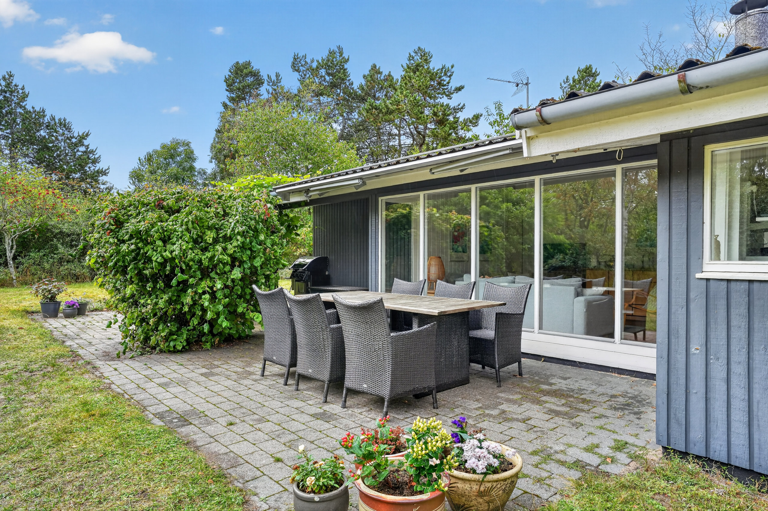 Fremhævet terrasse billede i fuldskærmstilstand. Billede af Thorsvej 31A, Vester Lyng, 4500 Nykøbing Sj