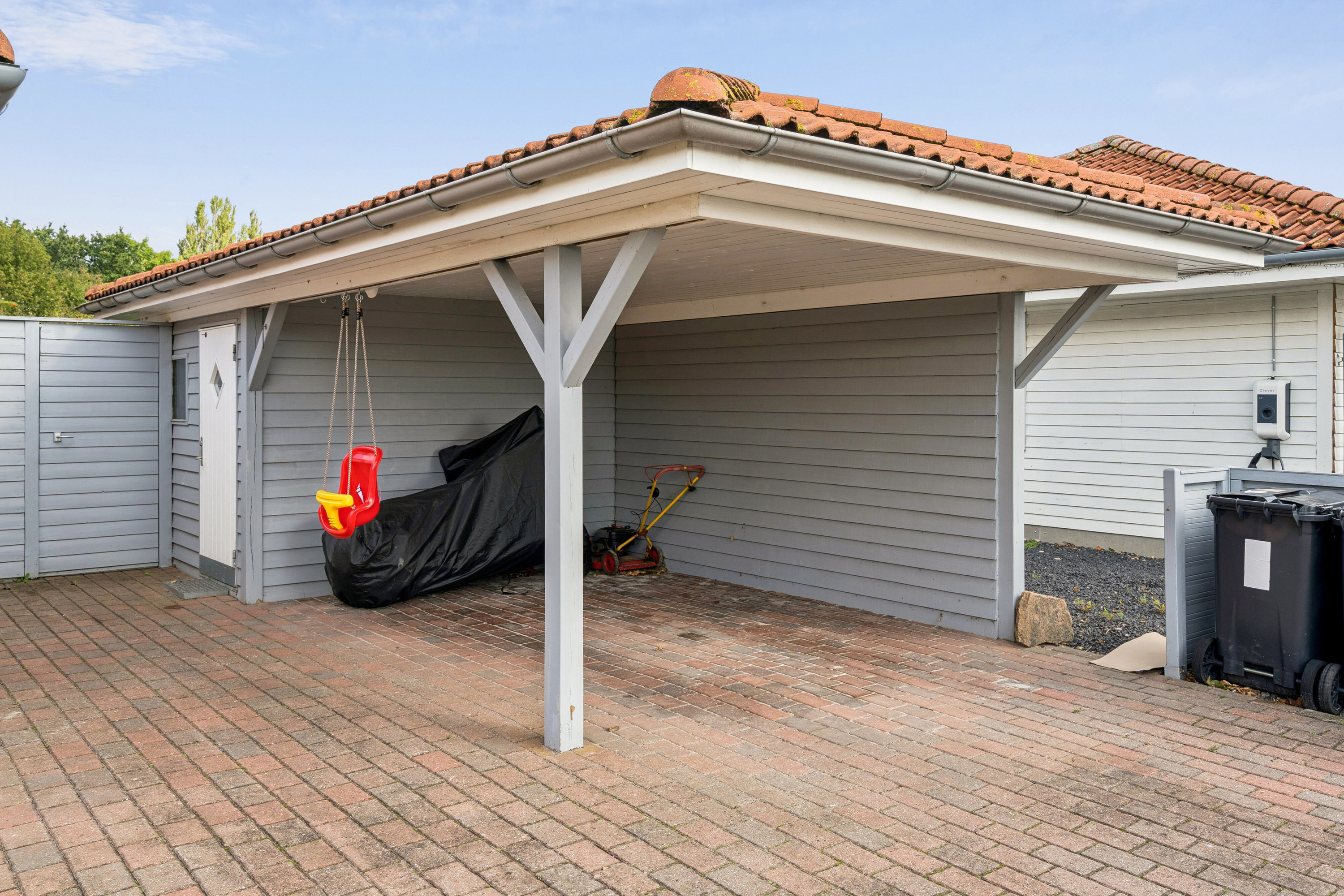 Fremhævet carport billede i fuldskærmstilstand. Billede af Nordmandsvænget 3, 4050 Skibby