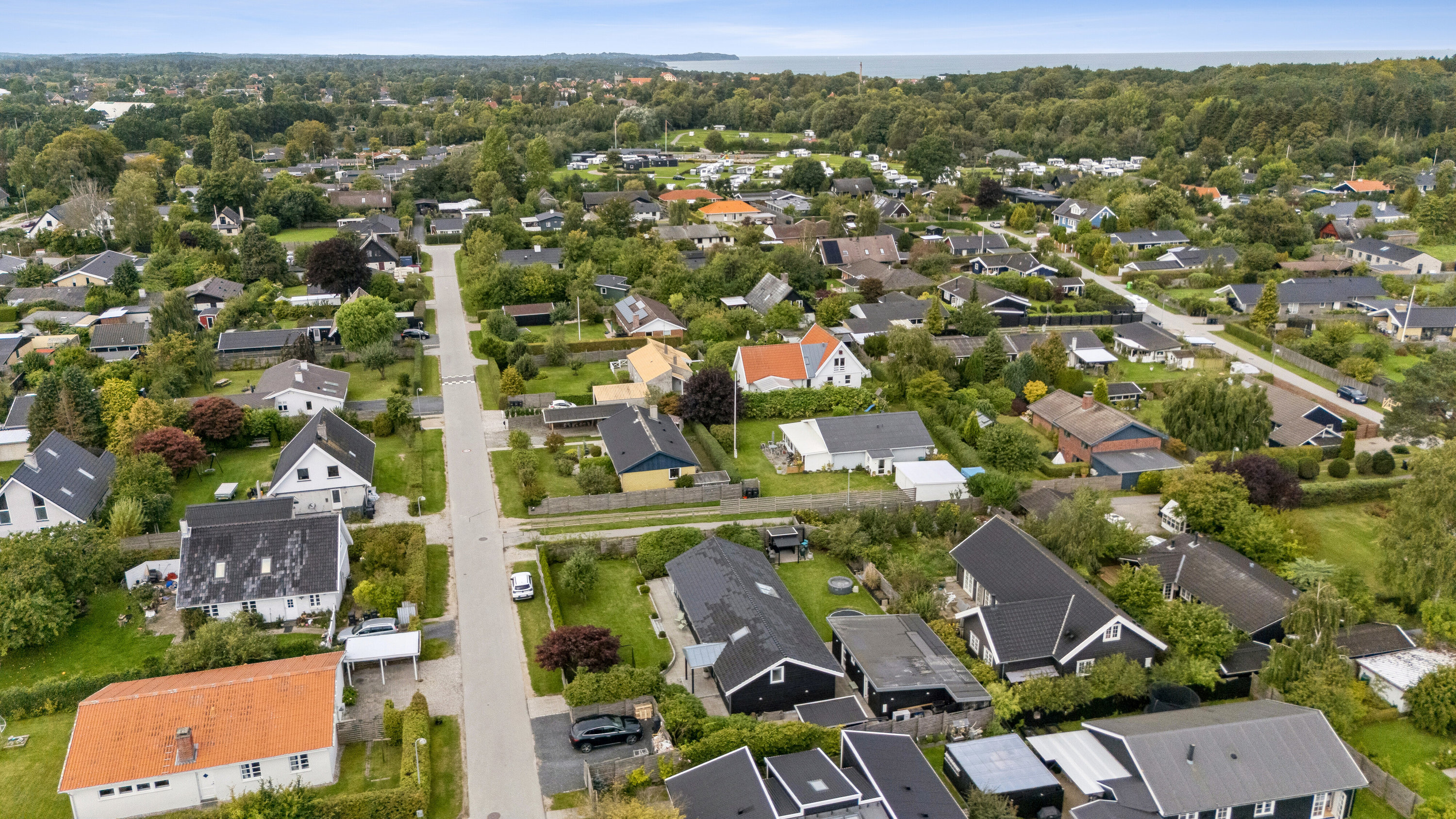 Fremhævet luftfoto billede i fuldskærmstilstand. Billede af Stjernevej 21B, 3100 Hornbæk