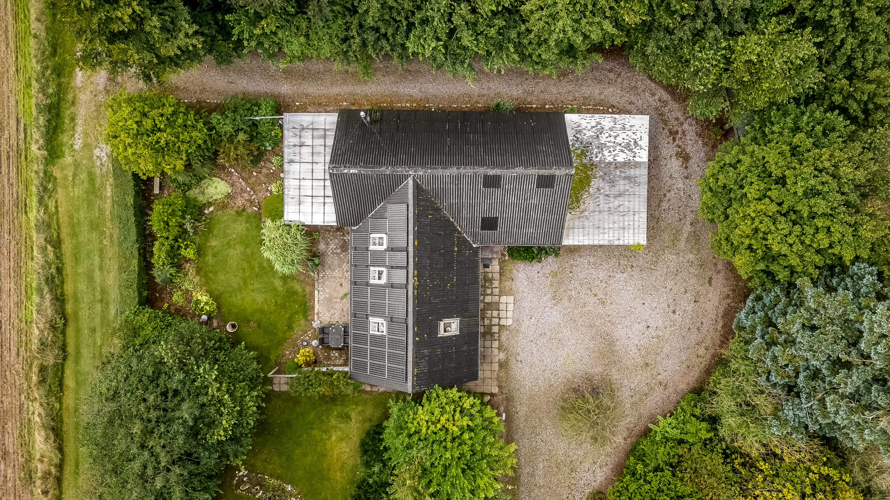 Fremhævet luftfoto billede i fuldskærmstilstand. Billede af Hodsagervej 6, Mejrup, 7500 Holstebro