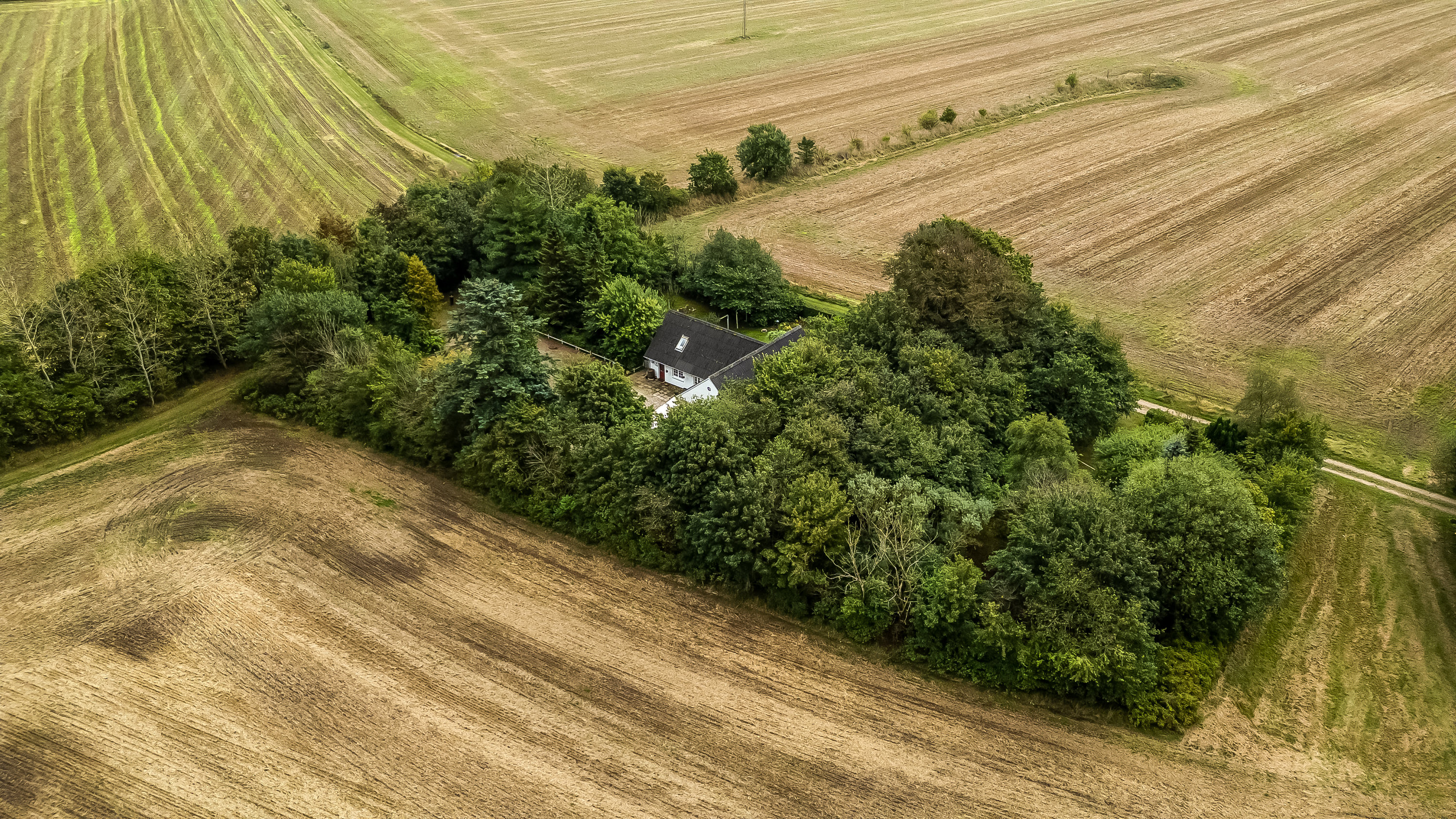 Fremhævet luftfoto billede i fuldskærmstilstand. Billede af Hodsagervej 6, Mejrup, 7500 Holstebro