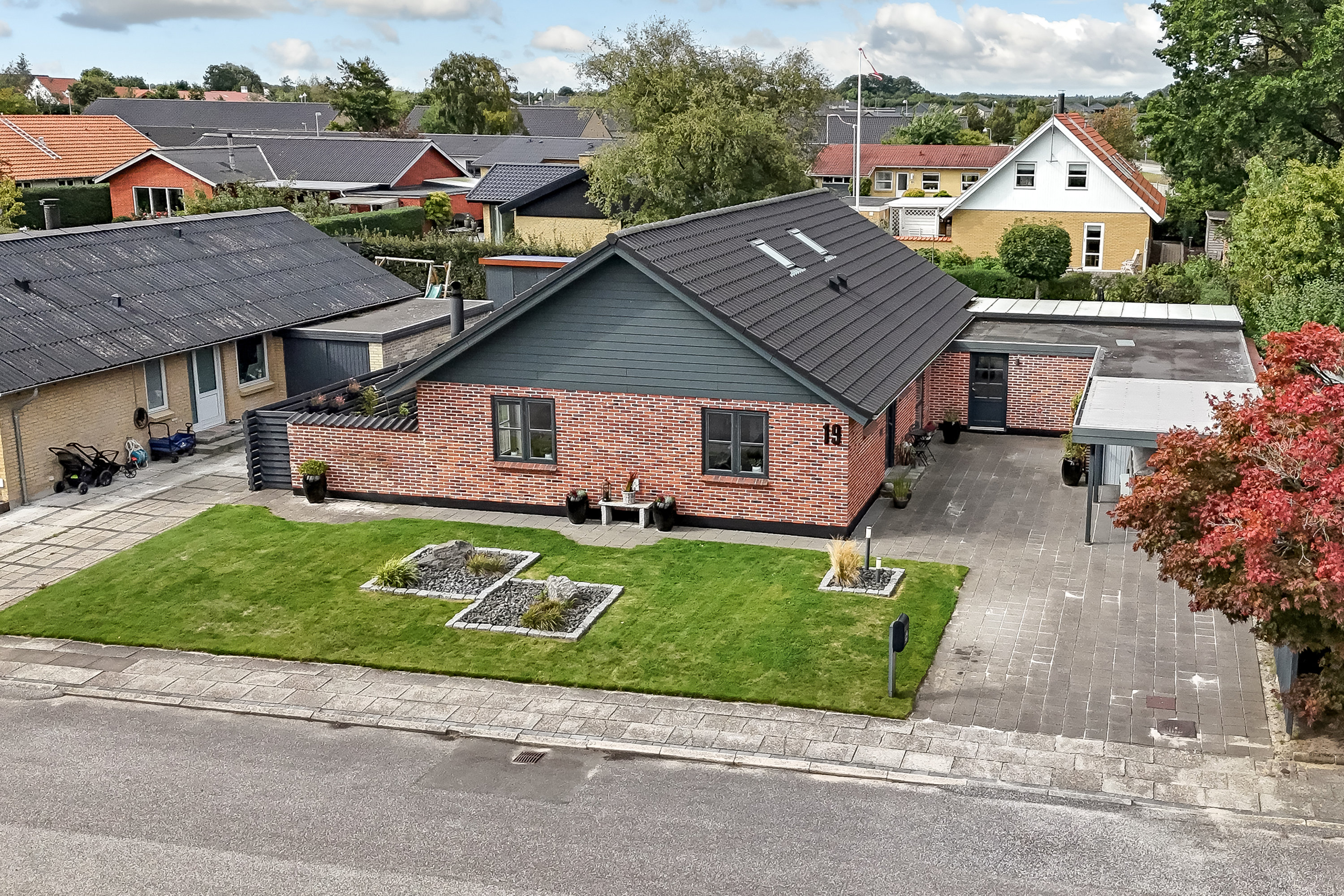 Fremhævet luftfoto billede i fuldskærmstilstand. Billede af Rughaven 19, Snejbjerg, 7400 Herning