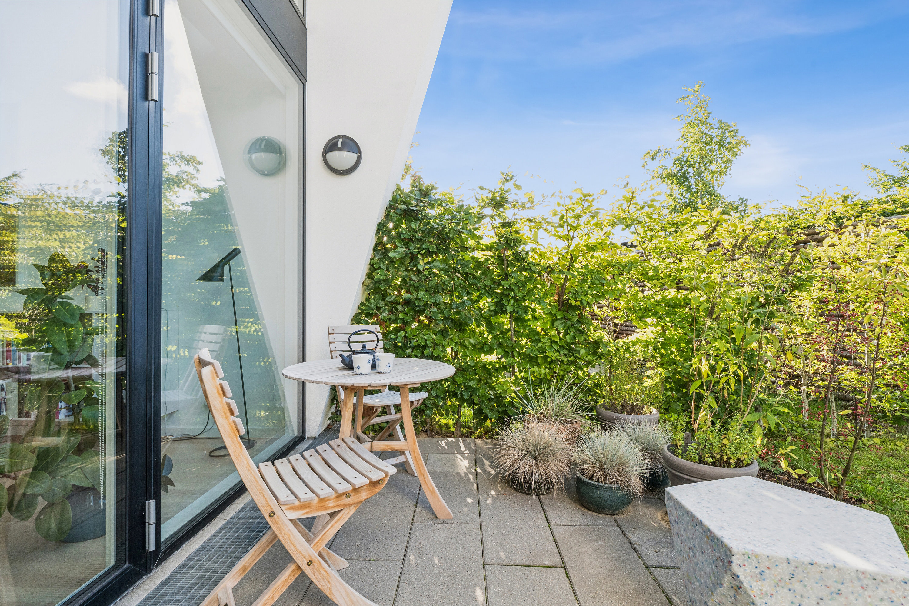 Fremhævet terrasse billede i fuldskærmstilstand. Billede af Nymarks Allé 203, 8320 Mårslet