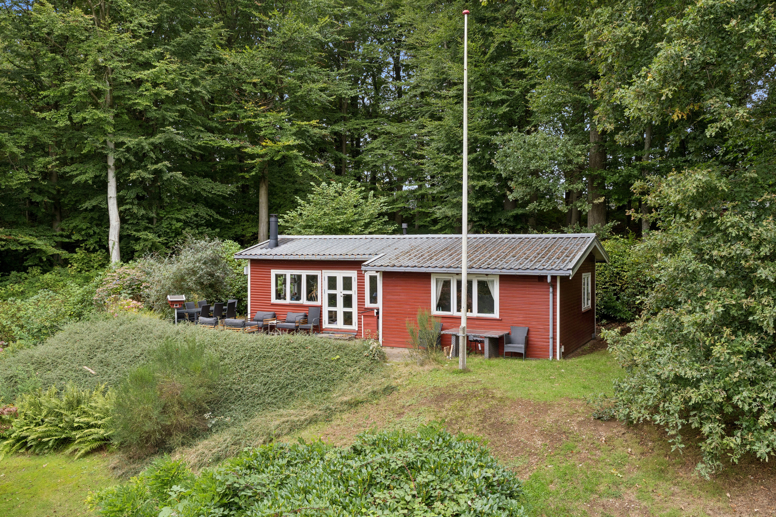 Fremhævet set fra haven billede i fuldskærmstilstand. Billede af Kummelefort 4B, Kollund, 6340 Kruså