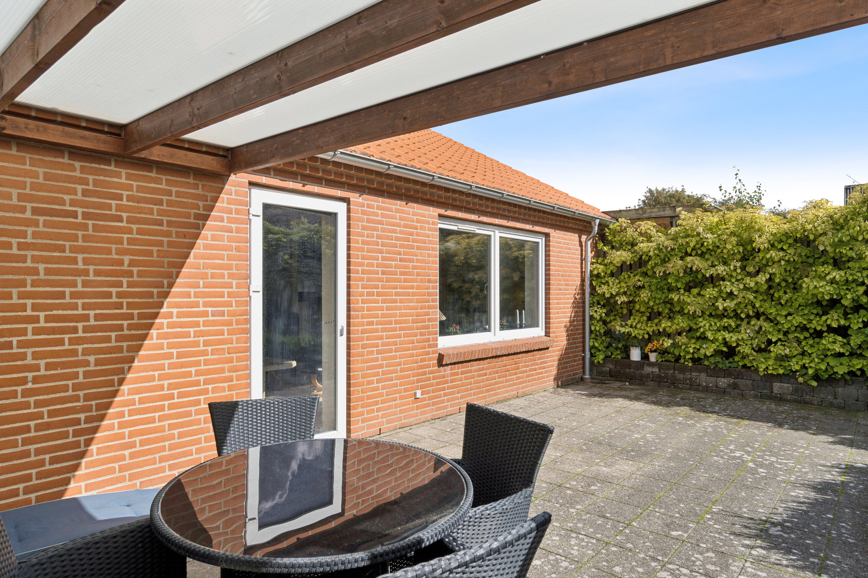 Fremhævet overdækket terrasse billede i fuldskærmstilstand. Billede af Søndergade 24C, 7760 Hurup Thy