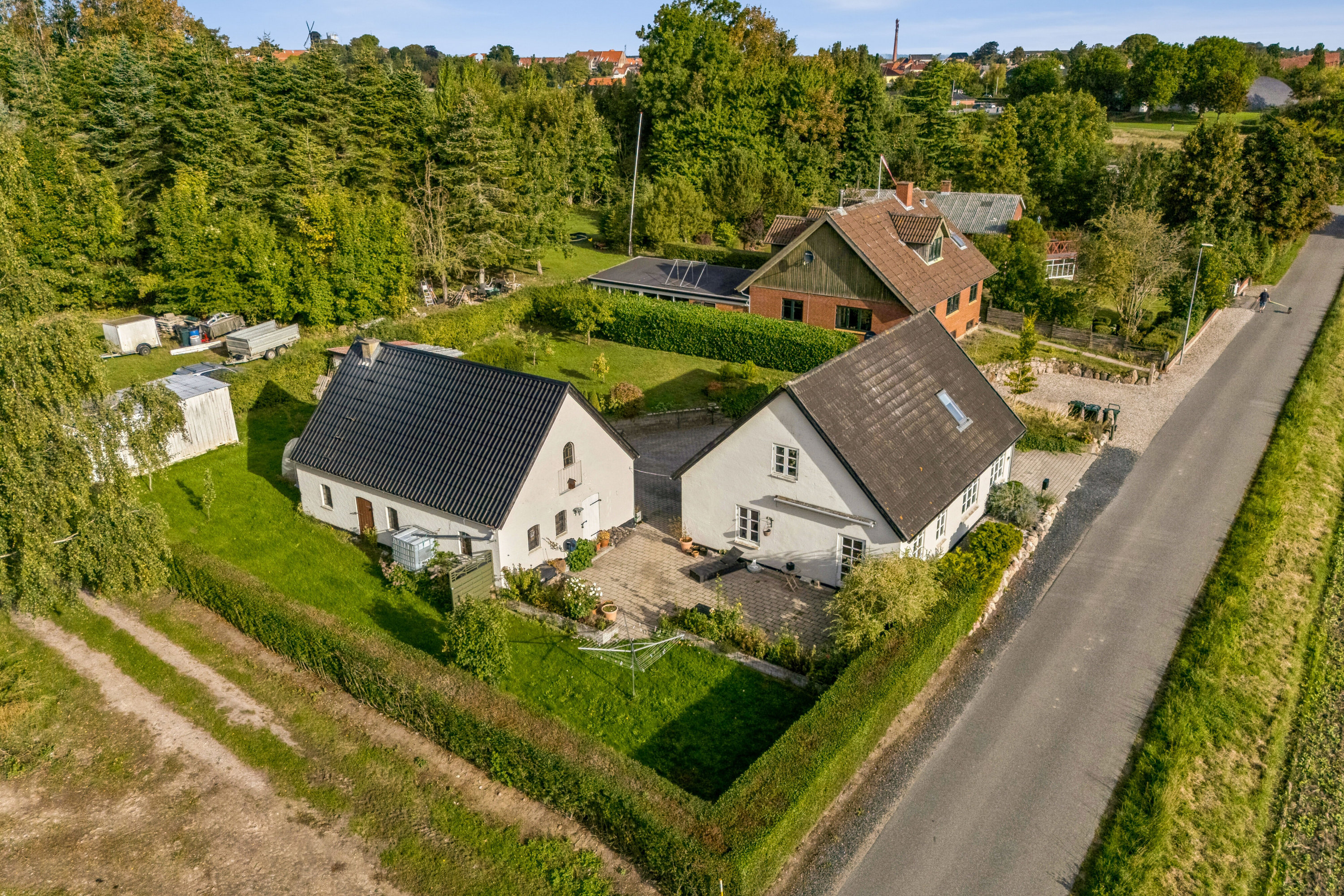 Fremhævet luftfoto billede i fuldskærmstilstand. Billede af Spangevej 20, Kragholm, 5900 Rudkøbing