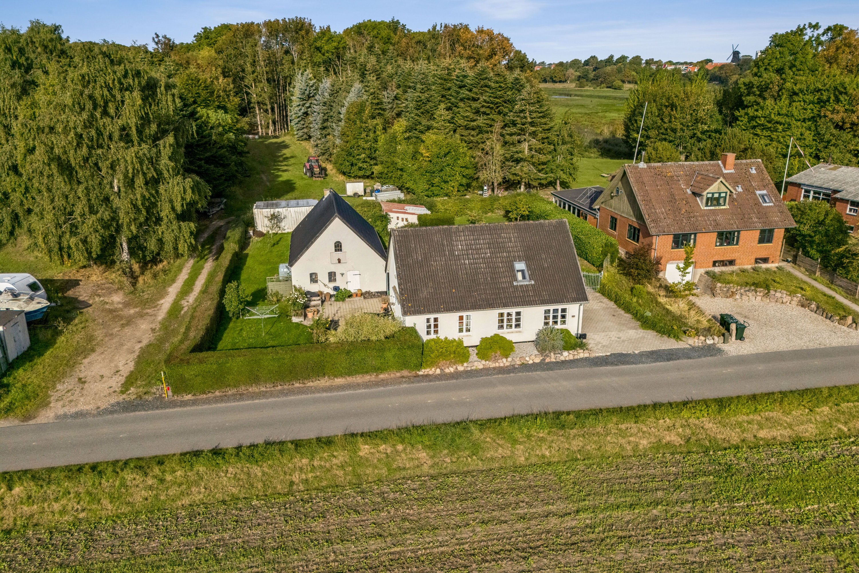 Fremhævet luftfoto billede i fuldskærmstilstand. Billede af Spangevej 20, Kragholm, 5900 Rudkøbing