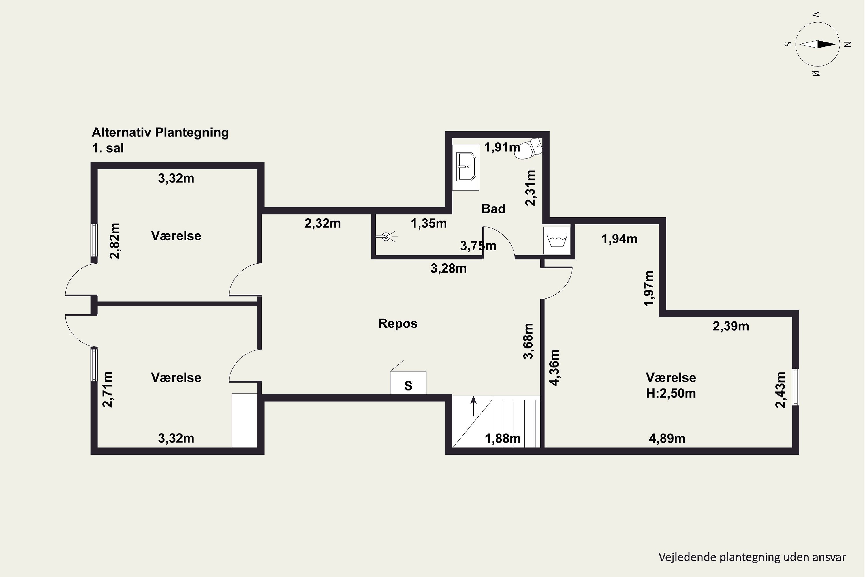 Plantegninger billede af Tørvebryggen 10, 1. mf., 8900 Randers C