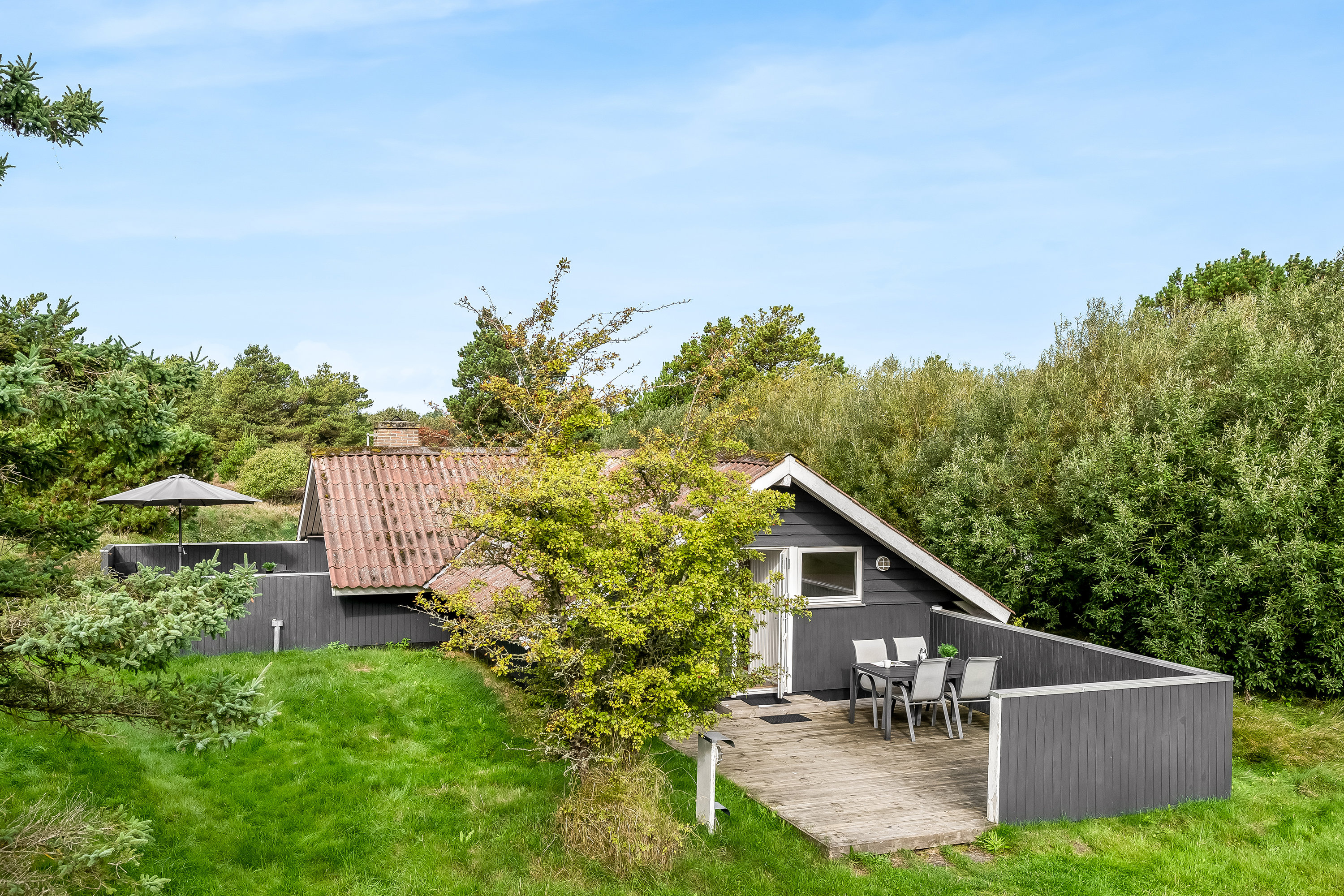Fremhævet facade billede i fuldskærmstilstand. Billede af Vesten Sandene 27, Sønderho, 6720 Fanø