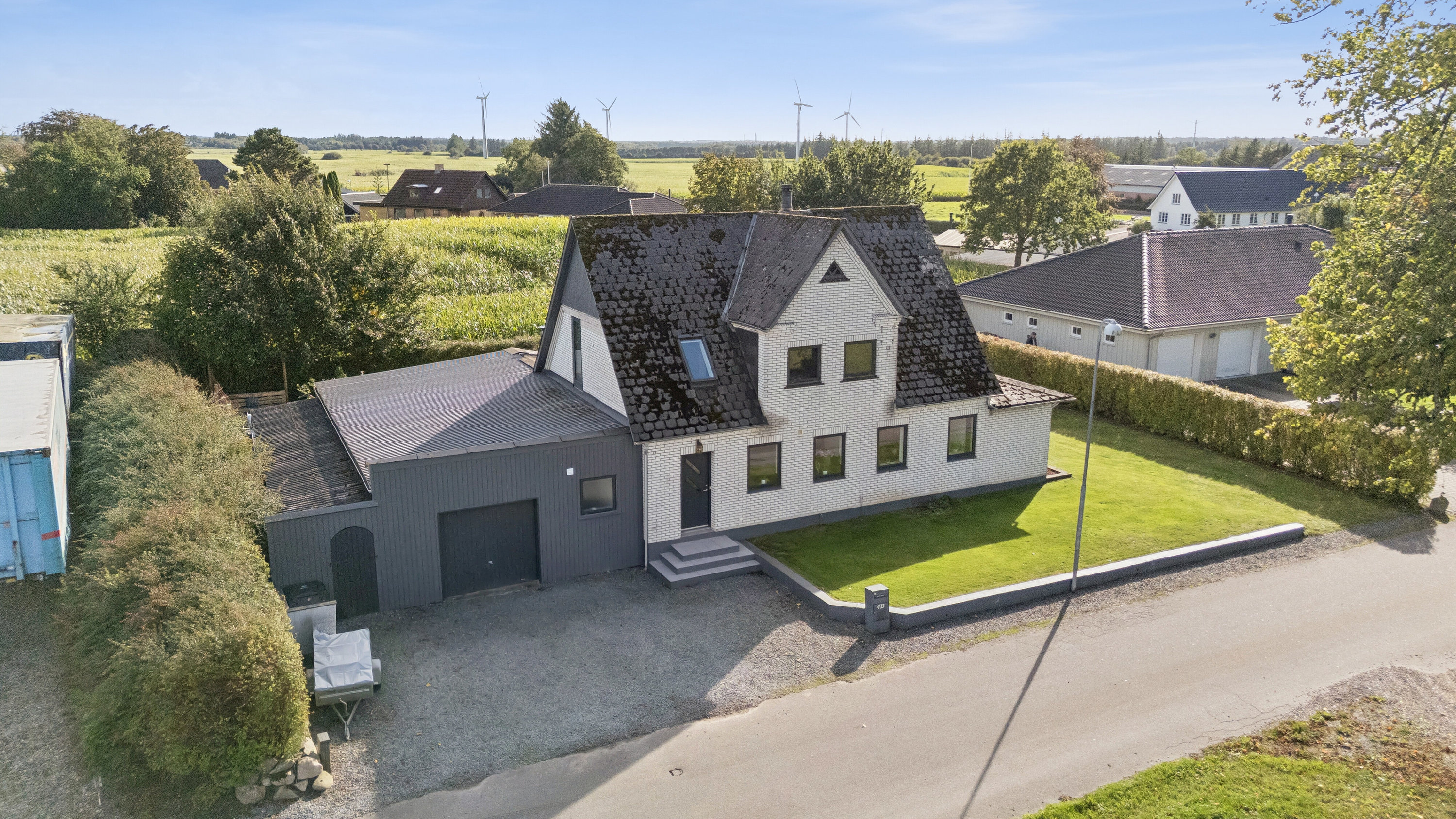 Fremhævet luftfoto billede i fuldskærmstilstand. Billede af Teglgård 4B, Vilsbæk, 6330 Padborg