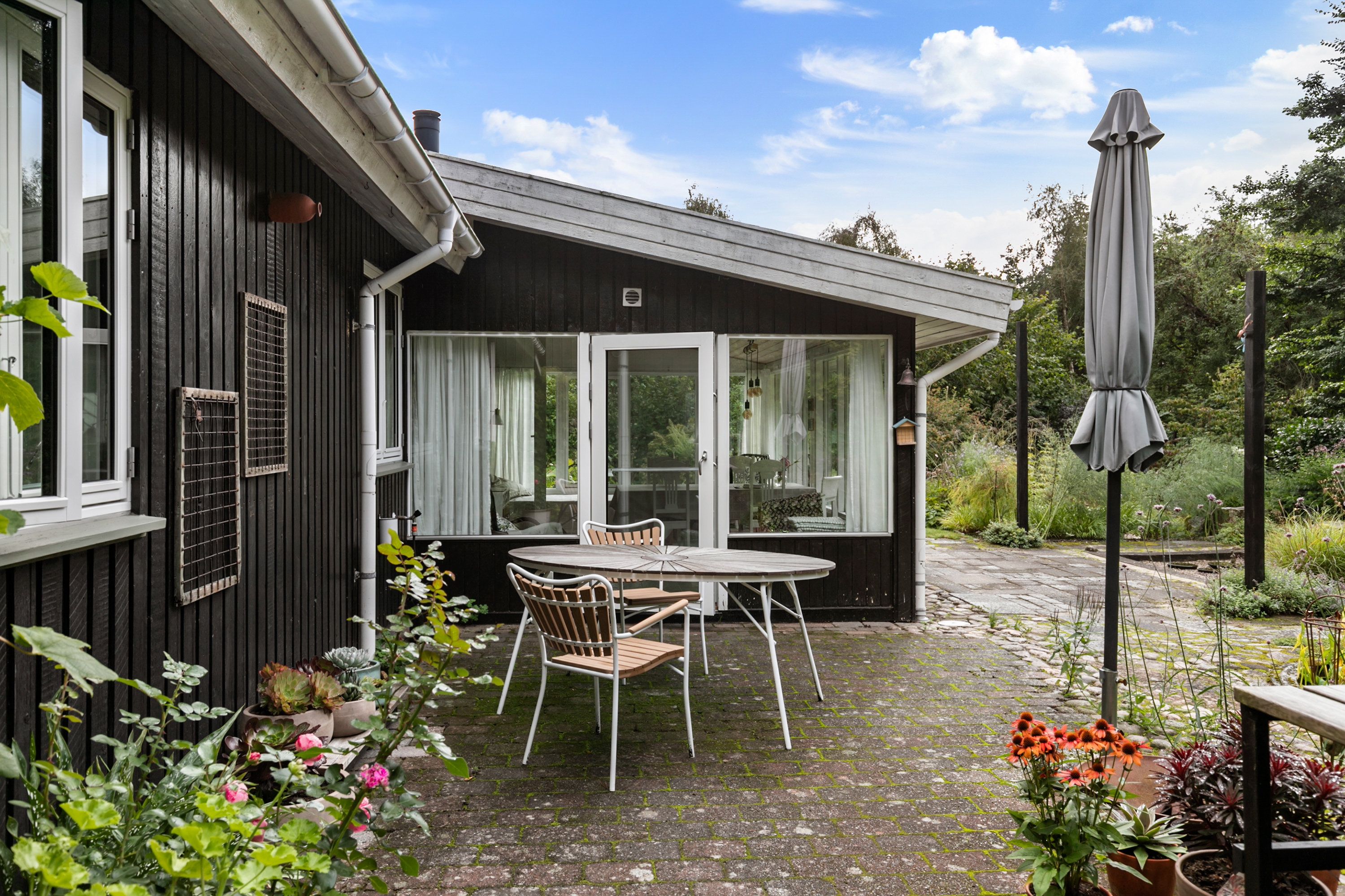 Fremhævet terrasse billede i fuldskærmstilstand. Billede af Lyngtoften 23, Ertebølle, 9640 Farsø