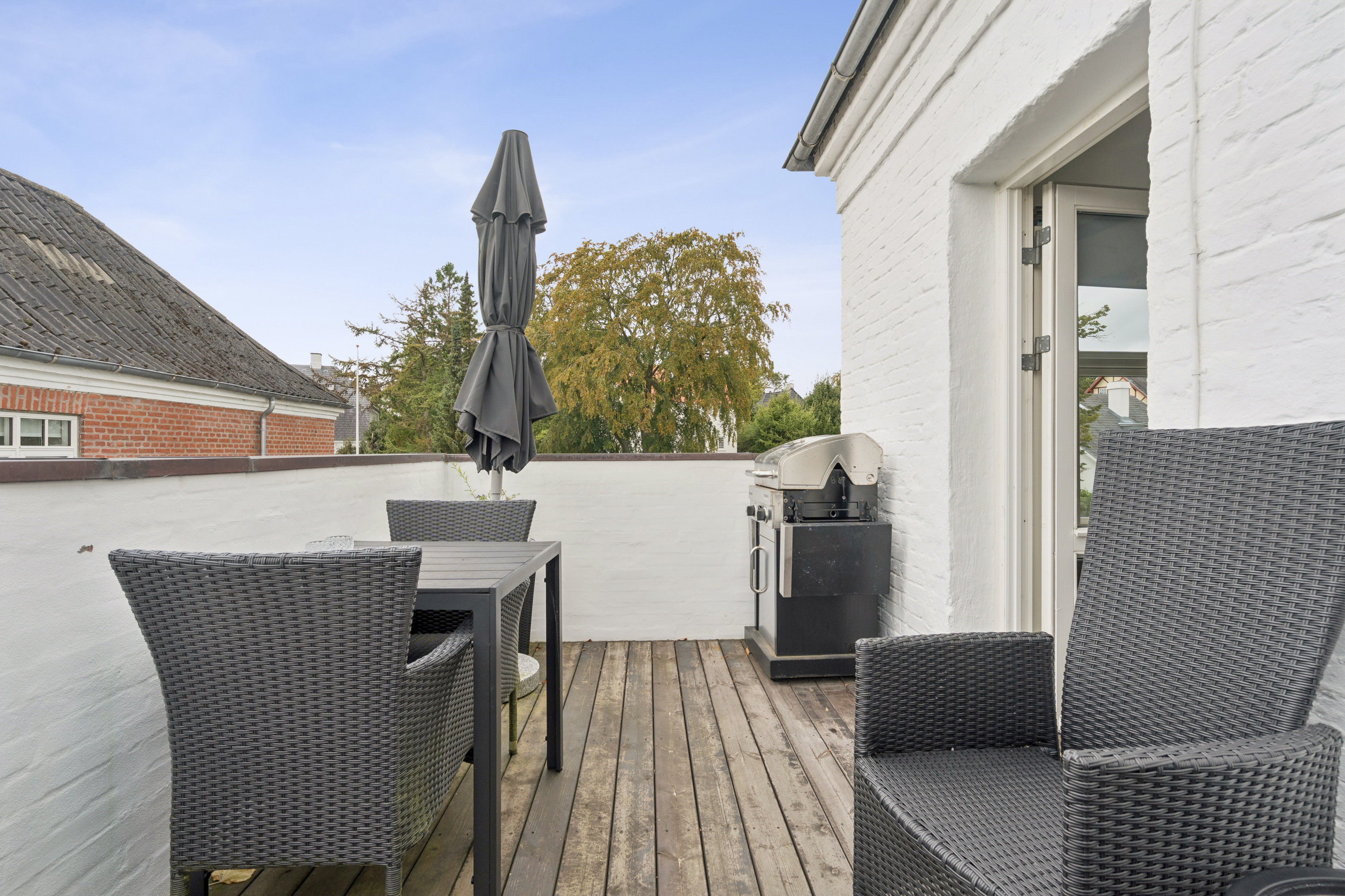 Fremhævet terrasse billede i fuldskærmstilstand. Billede af Elme Alle 12, 1., Hasseris, 9000 Aalborg