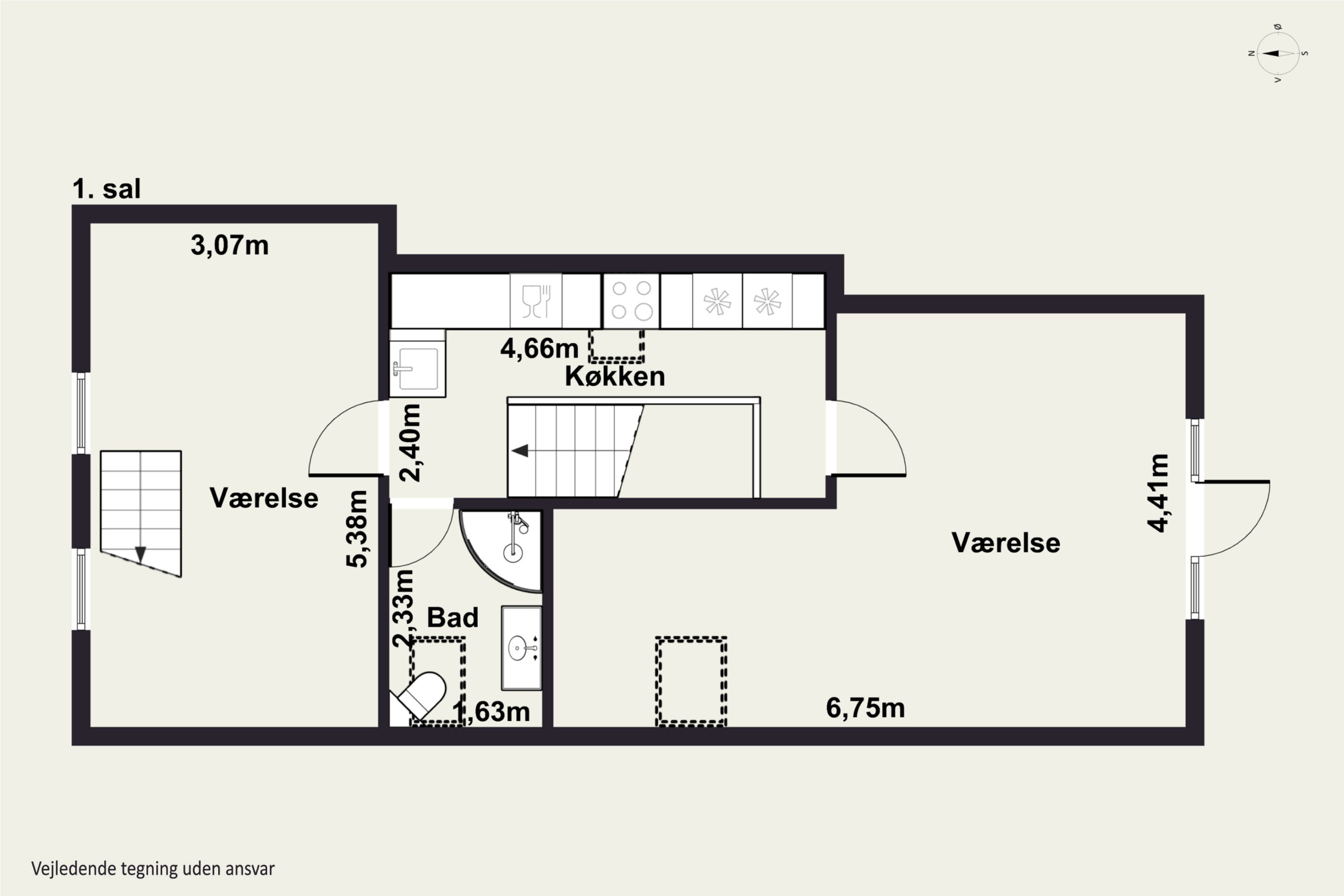 Plantegninger billede af Herningvej 5, Sdr. Omne, 7260 Sdr. Omne 