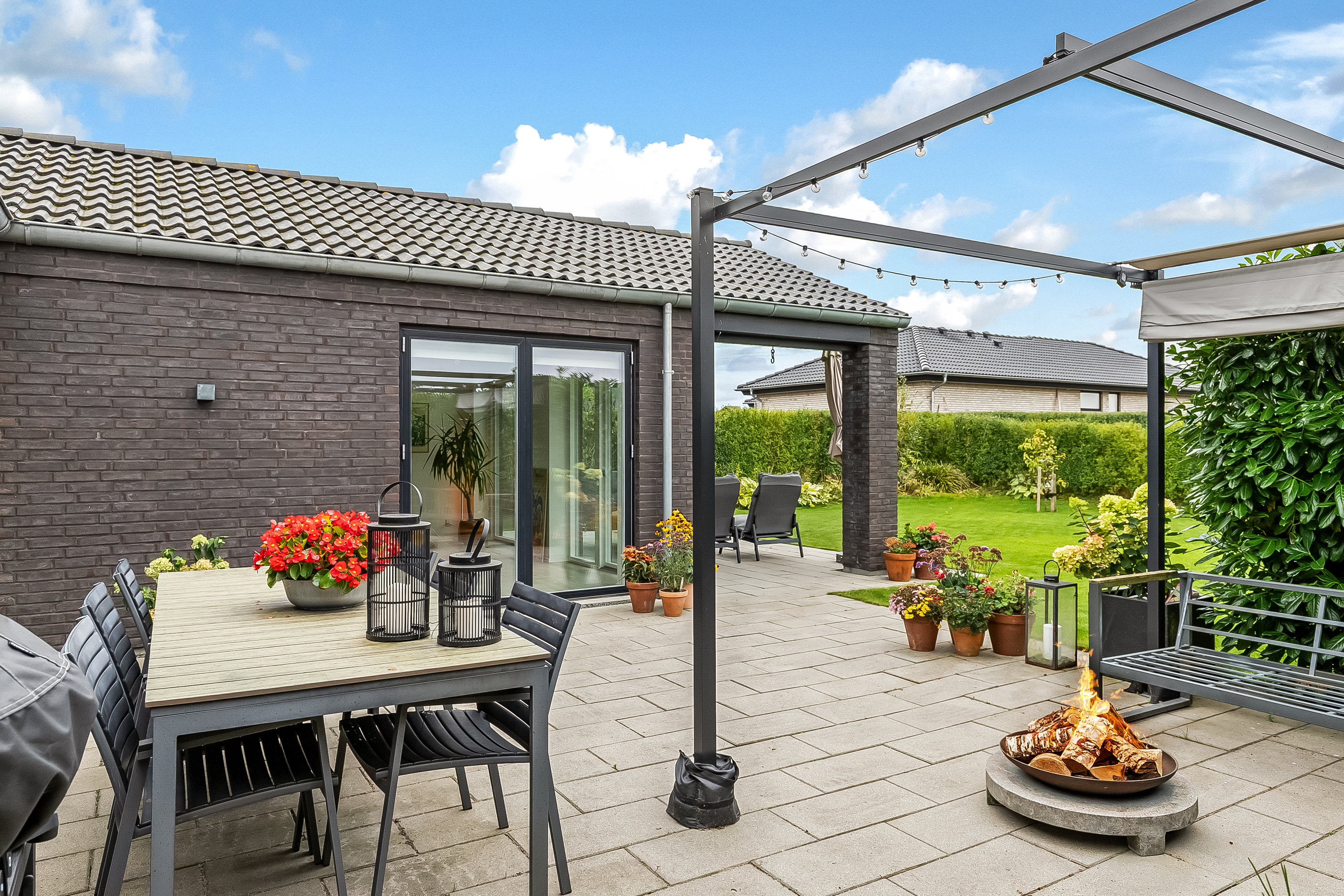 Fremhævet terrasse billede i fuldskærmstilstand. Billede af Skovhaven 39, 7080 Børkop